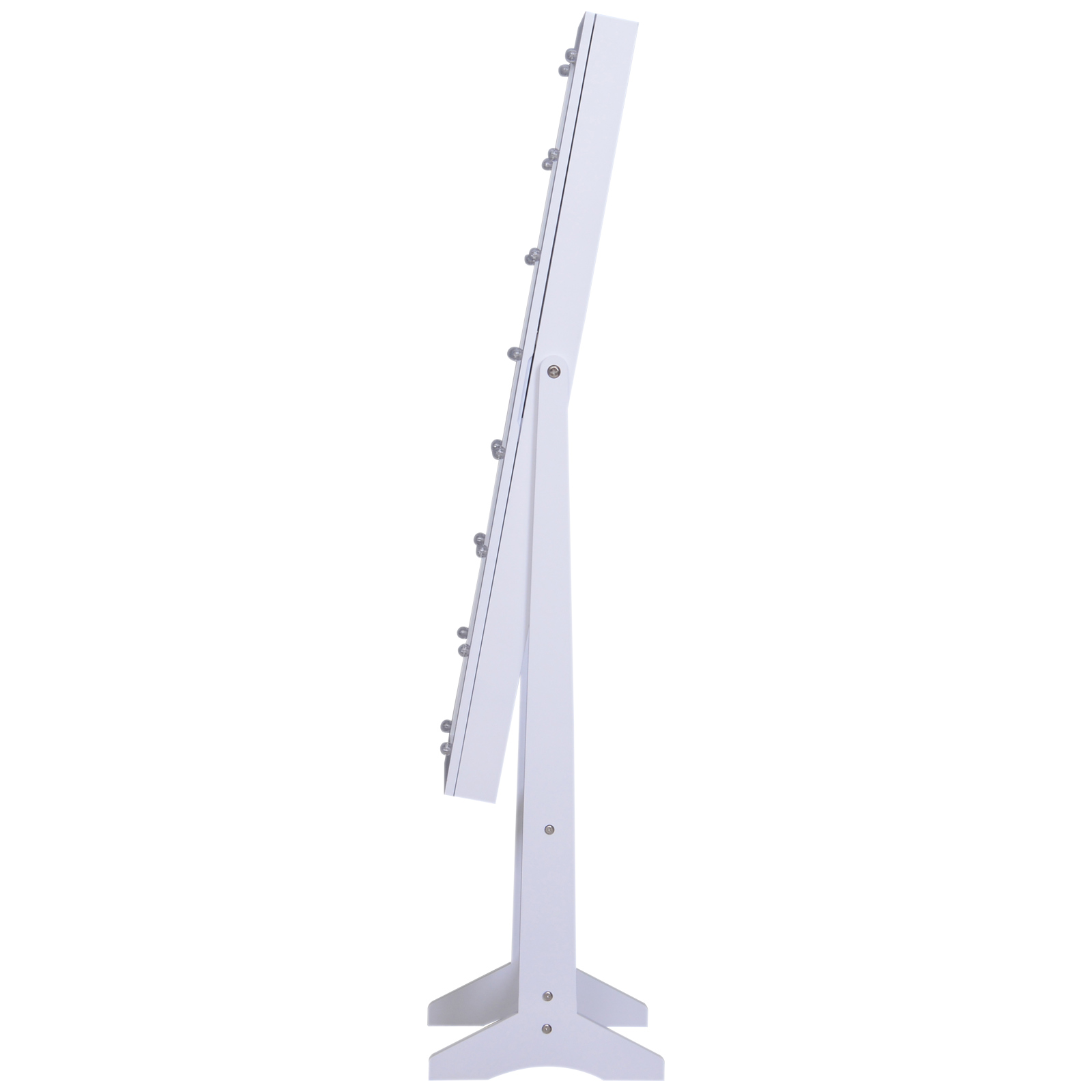 Joyero de Pie con Espejo Armario para Joyas 16 Luces LED Reclinable