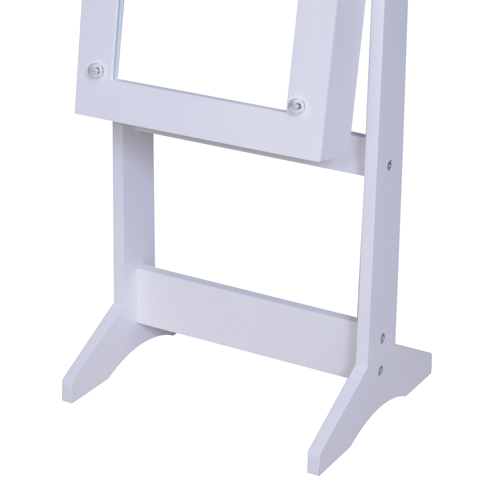 Joyero de Pie con Espejo Armario para Joyas 16 Luces LED Reclinable