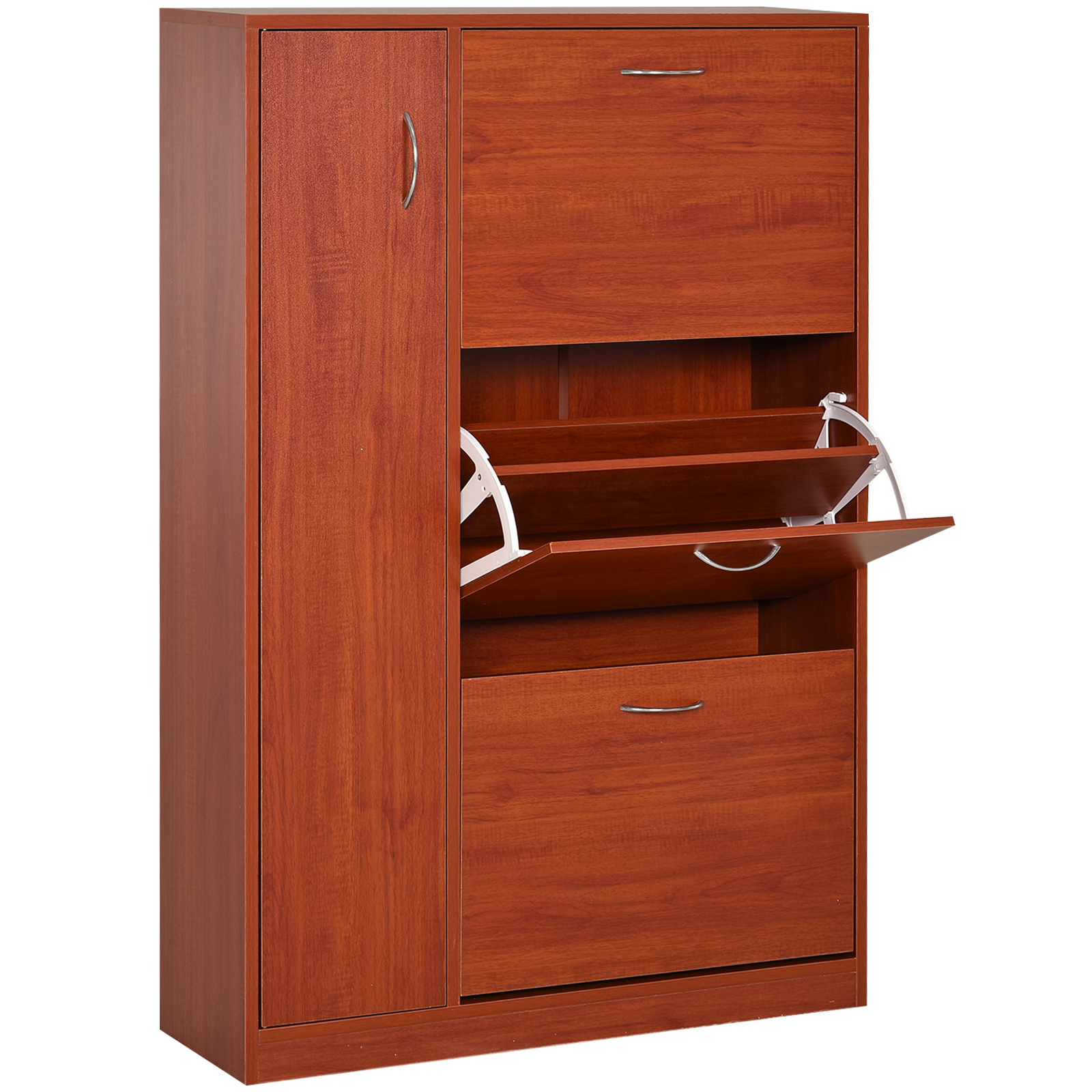 Mueble Zapatero Armario 1 Puerta 3 Cajón Abatible Organizador Zapatos