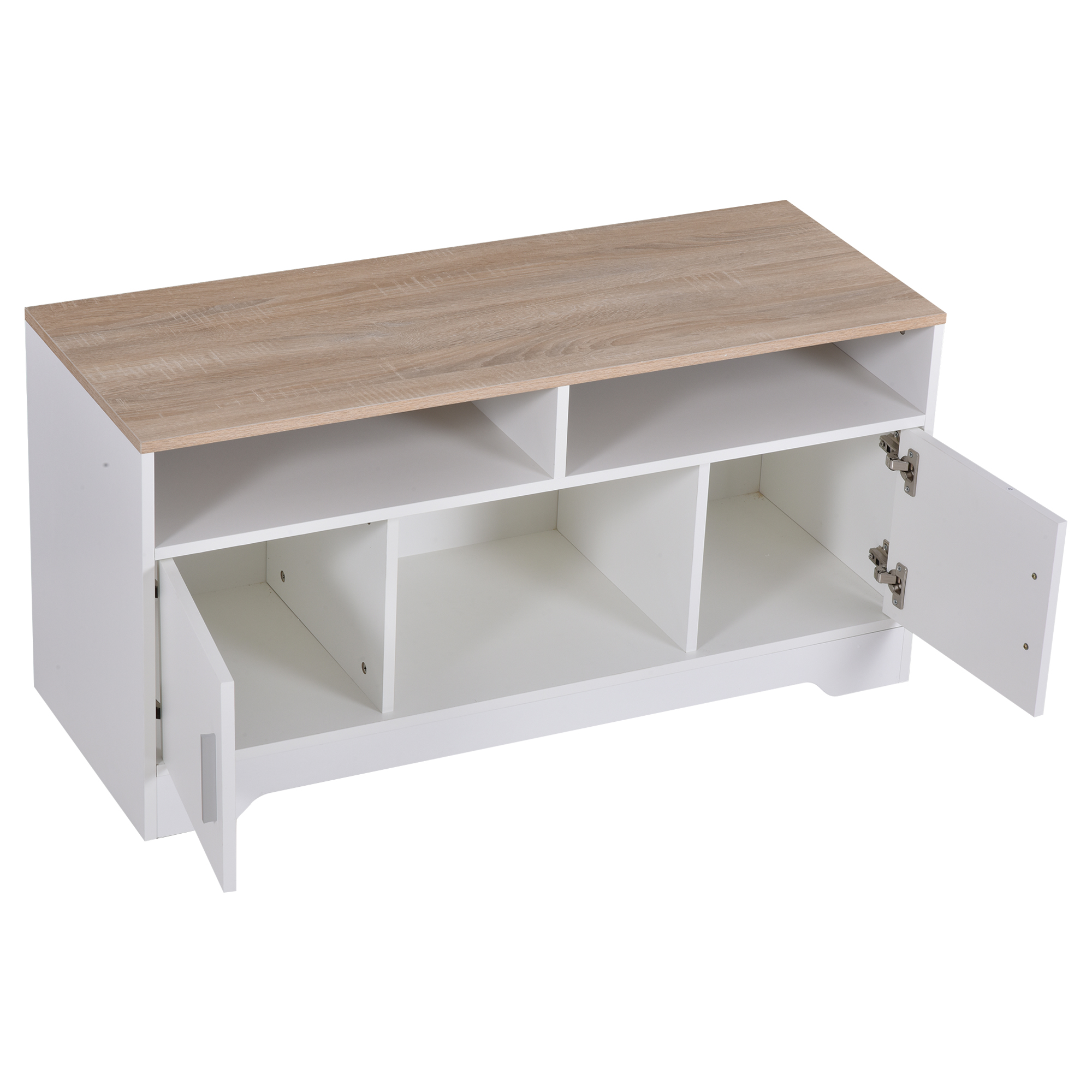 Armario para TV Gran Espacio de Almacenaje Estantes Abiertos 105x40x52