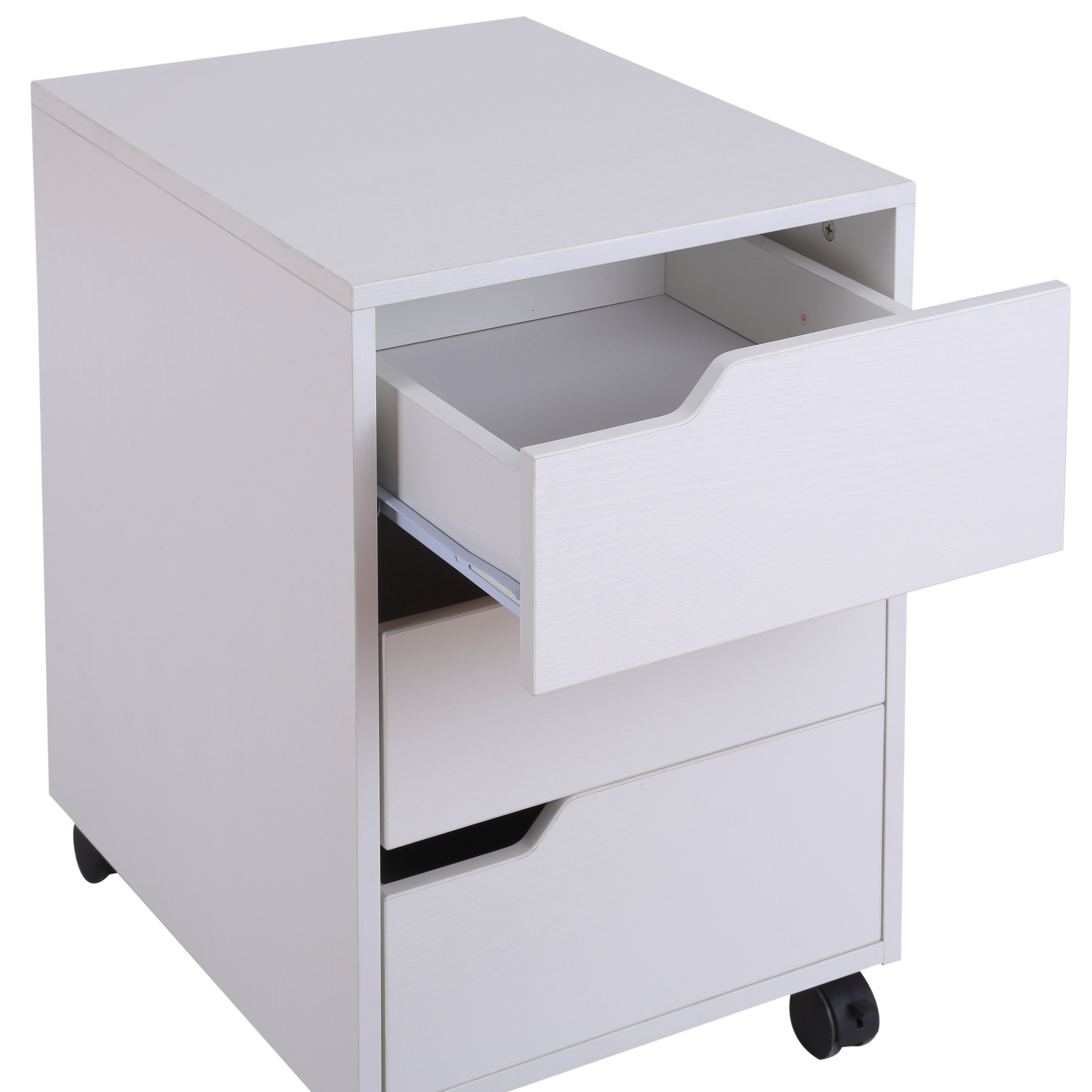 Armario Archivador Móvil para Oficina Cajonera Madera 3 Cajones