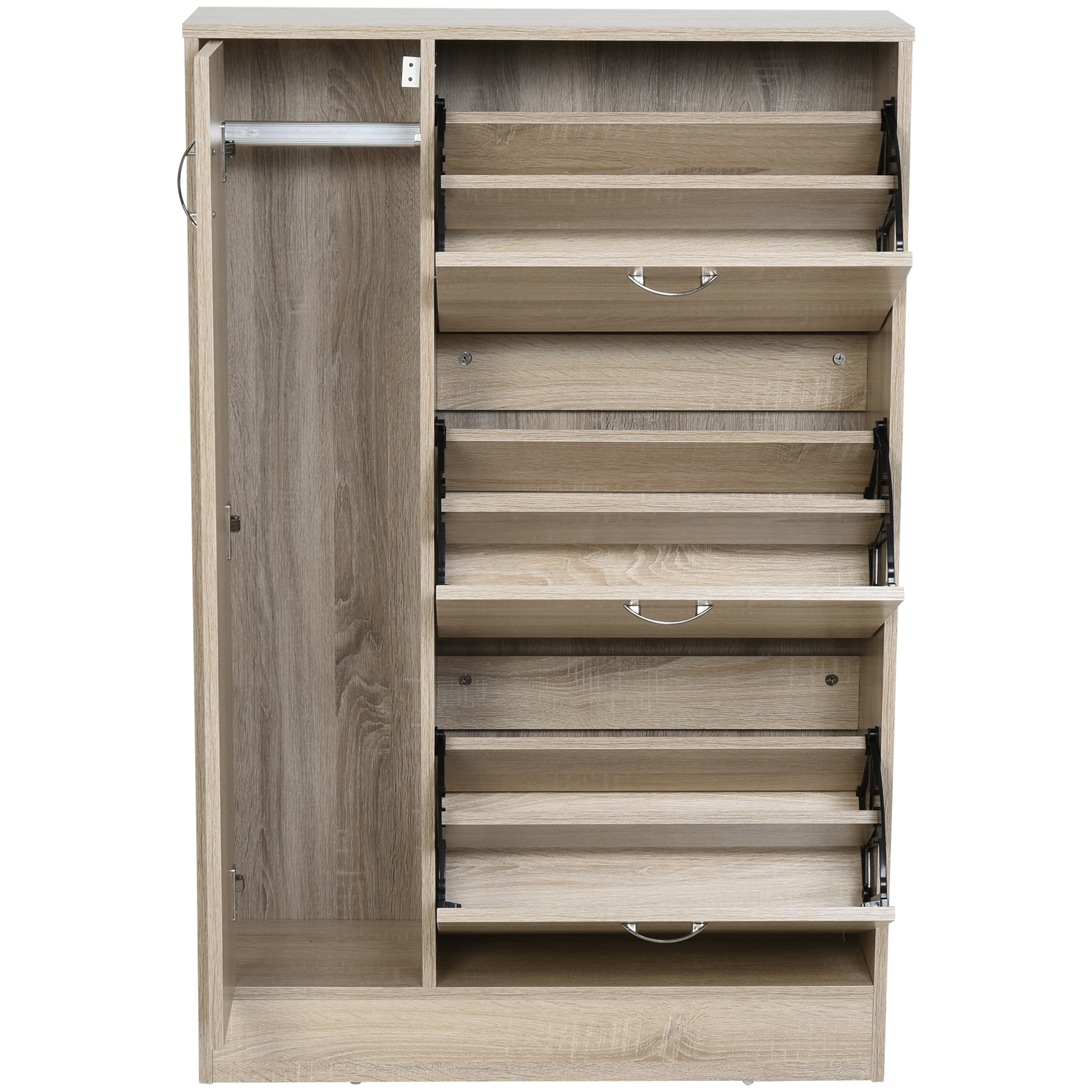 Armario para Zapatos Estante Ajustable en 2 Niveles 12 pares 79x26x120