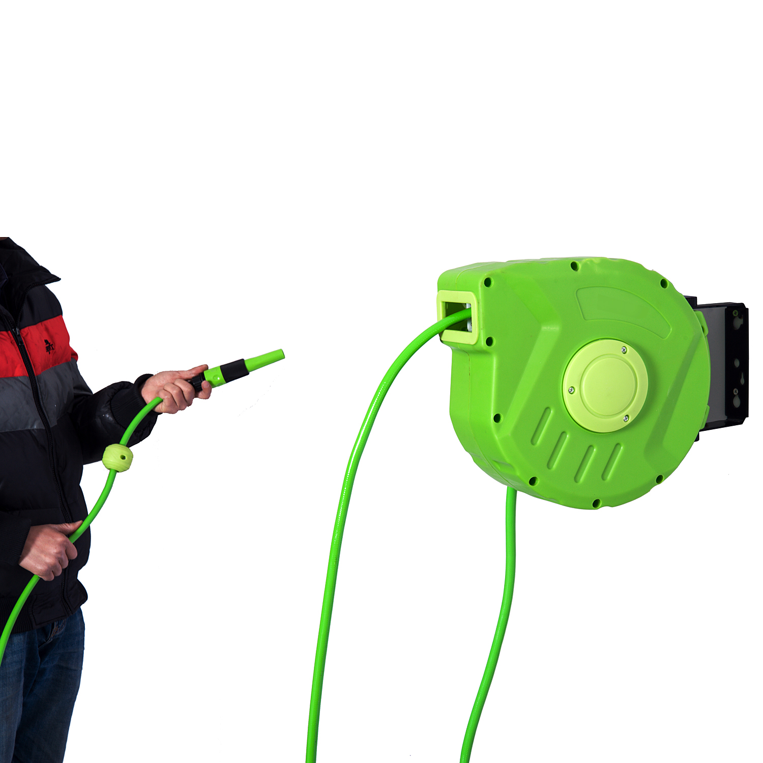 Carrete para Manguera Soporte Mural Portamanguera 10m Roll-up