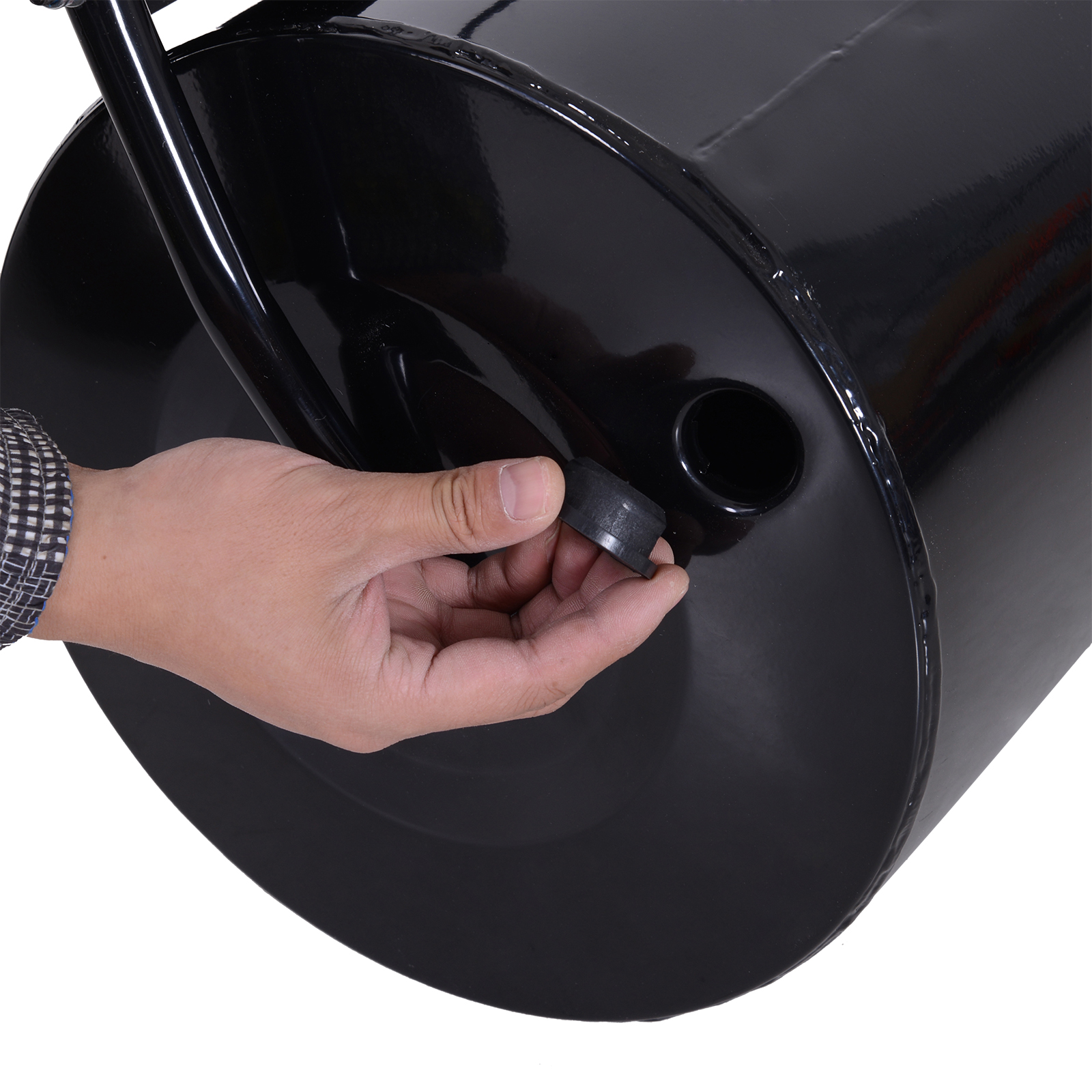 Rodillo de Césped Jardín Acero 38L Llena Agua Arena Φ50x32cm Asa