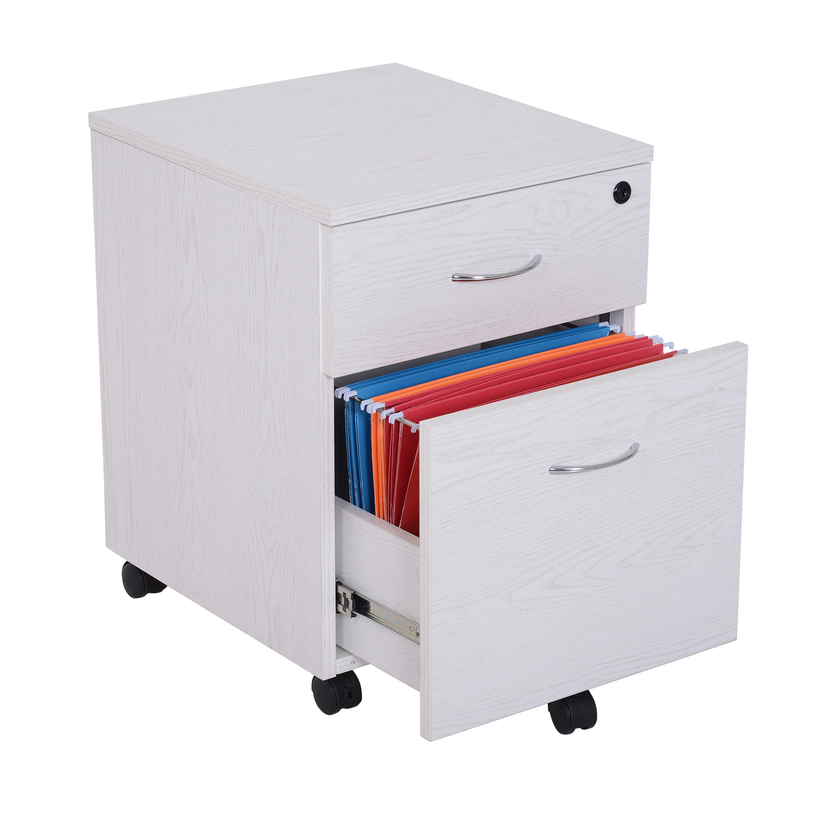 Cajonera Archivador con Ruedas y Llave Armario Archivador Móvil