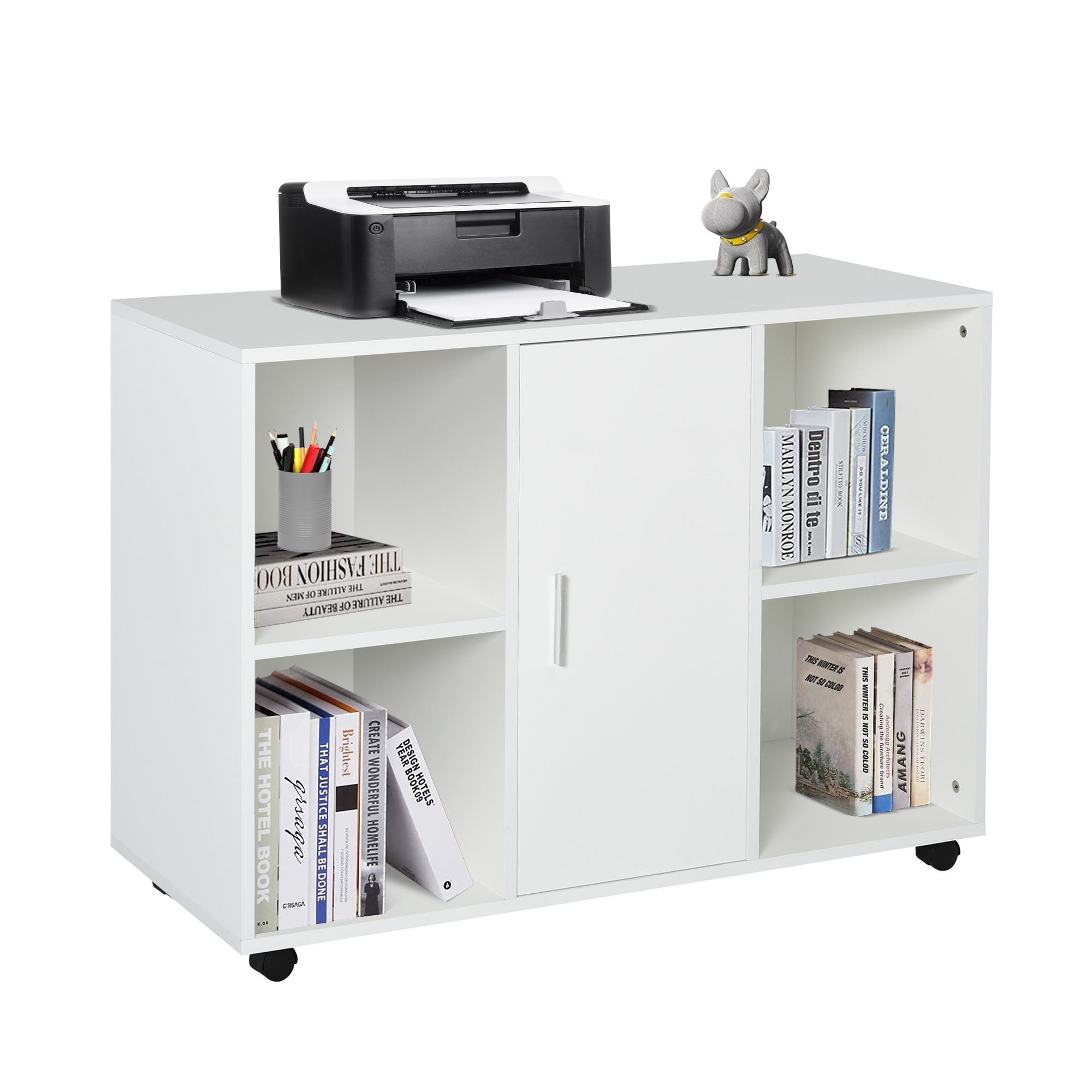 Armario de Oficina para Impresora Móvil Gran Almacenaje 100x40x71 cm | eBay