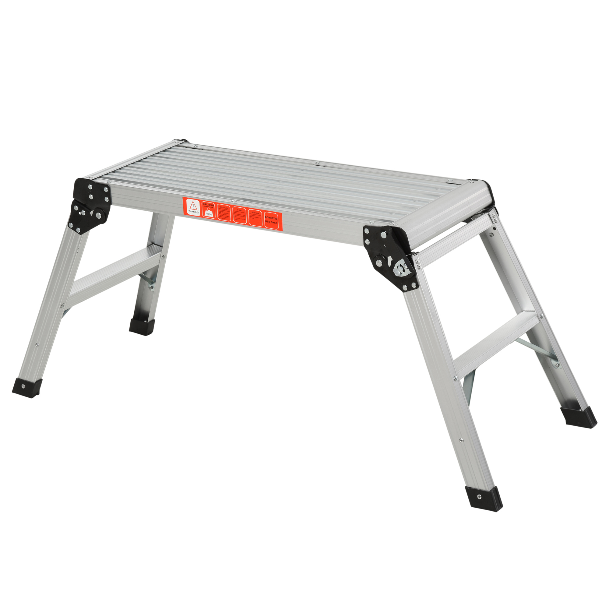Banco Plegable Plataforma de Trabajo Escalera de Aluminio 150Kg Escalon