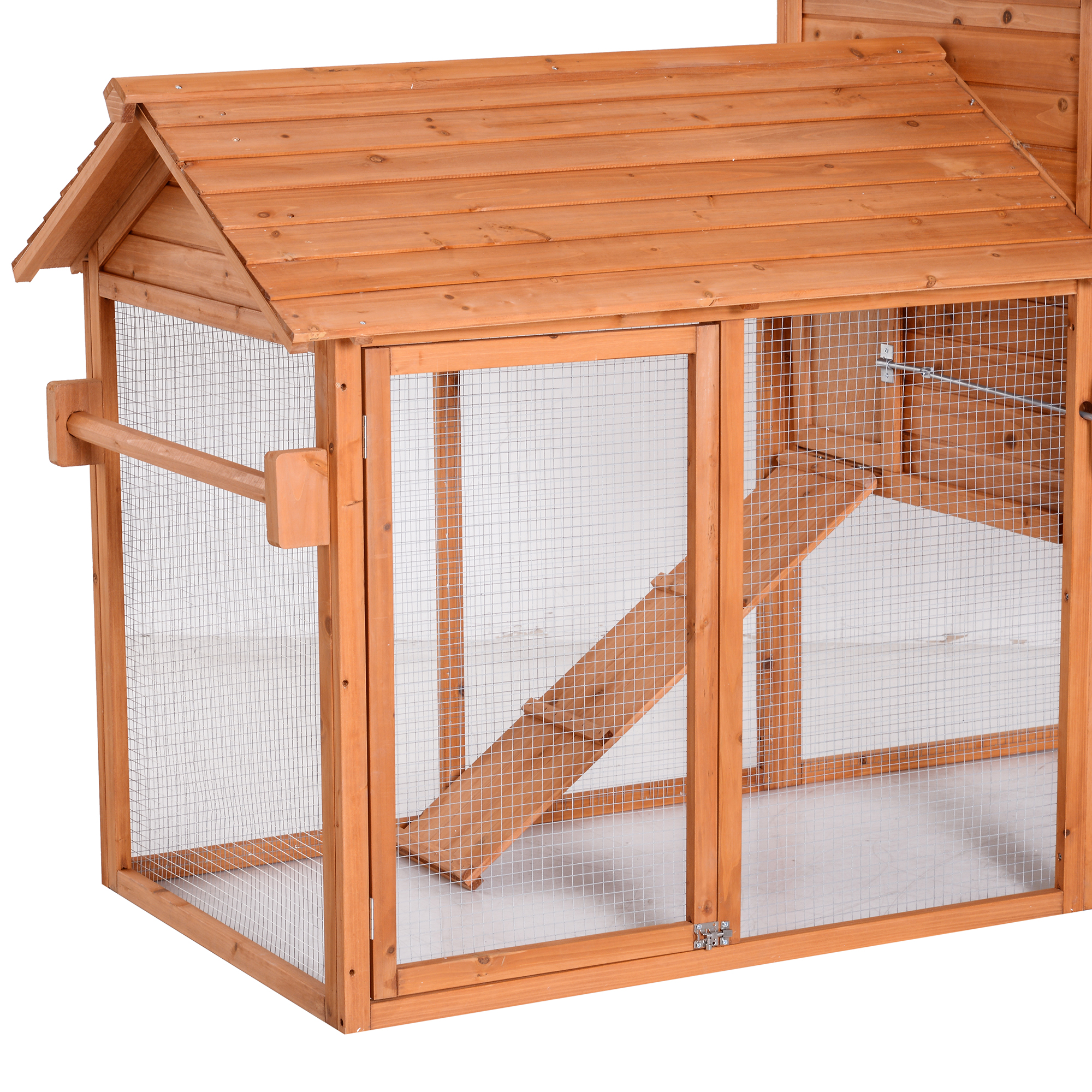 Gallinero Exterior Madera Integrado Run Limpieza Bandeja Casa Gallinas