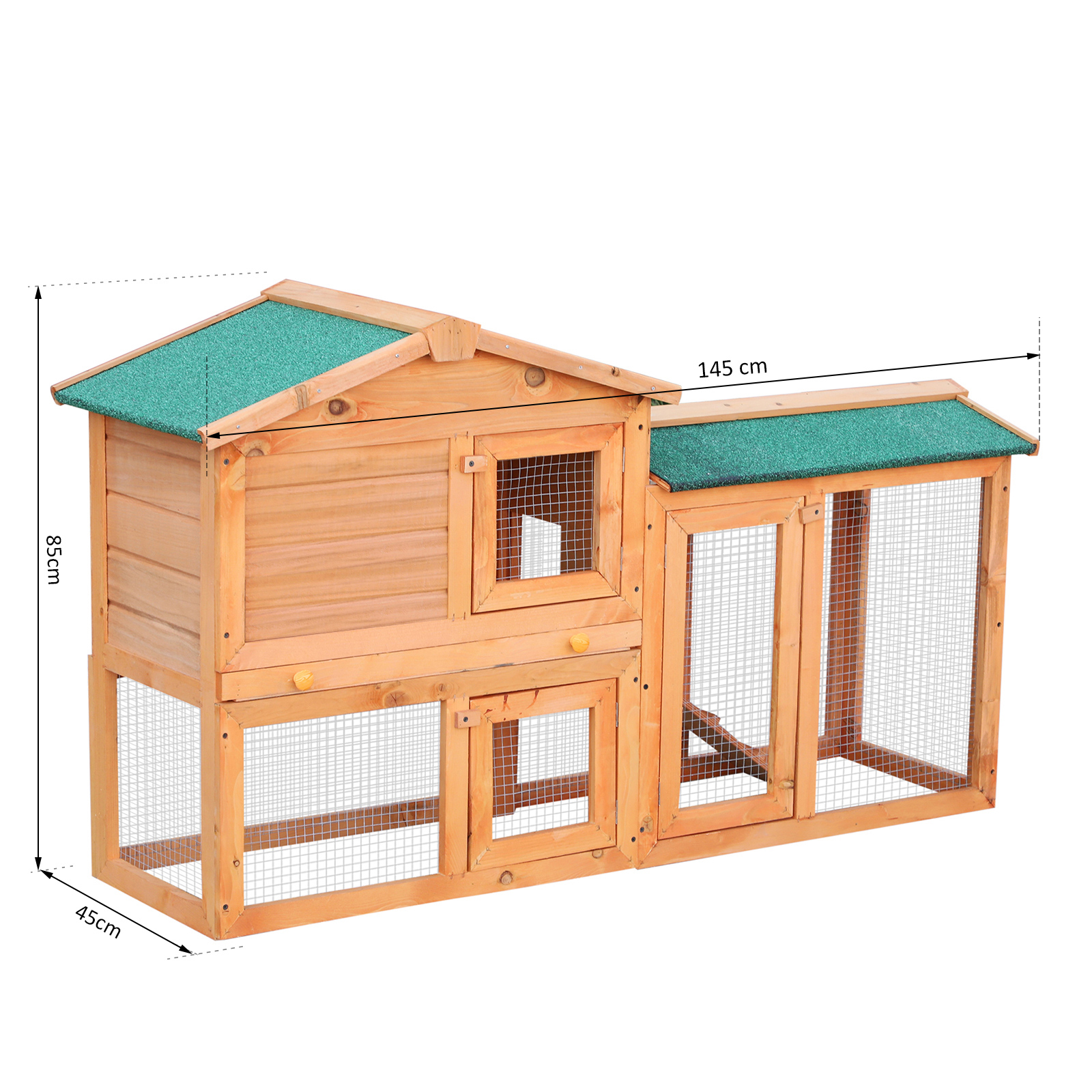 PawHut Hasenstall Hasenkäfig Meerschweinchenstall Kaninchenstall mit