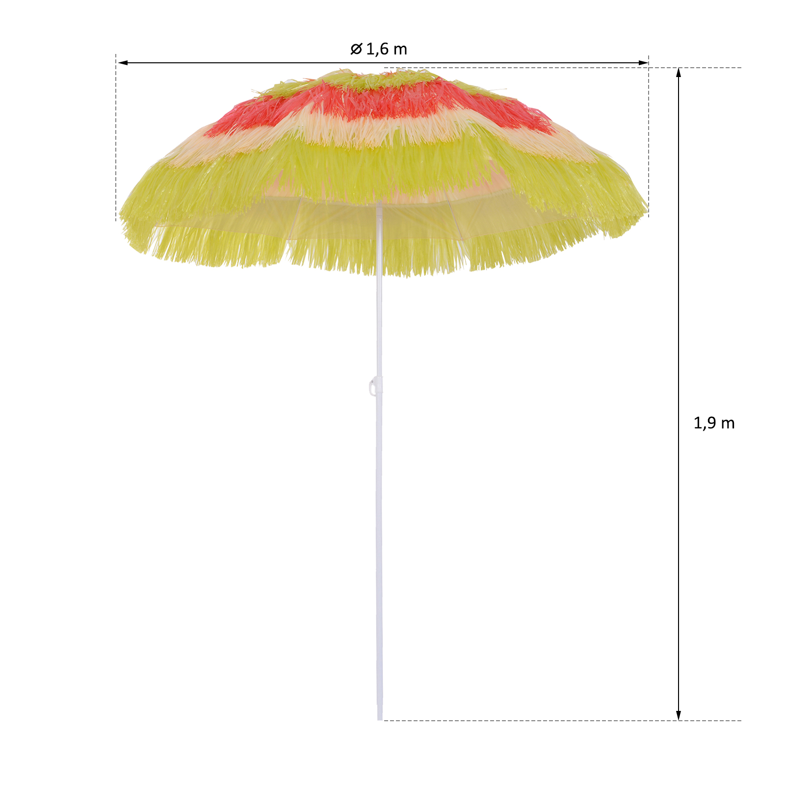 Sonnenschirm Strandschirm Party Gartenschirm Hawaiischirm 160 cm 2 Farben