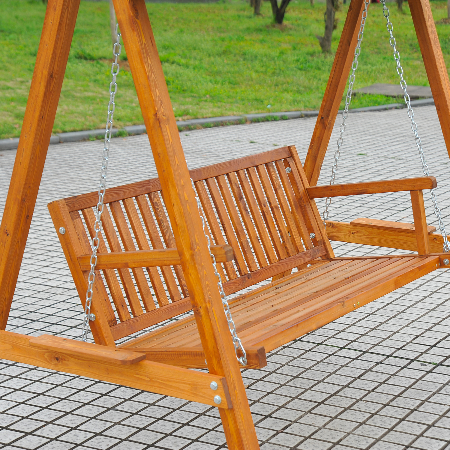 Outsunny Hollywoodschaukel Gartenschaukel Schaukelbank Schaukel 2//3Sitzer Lärche