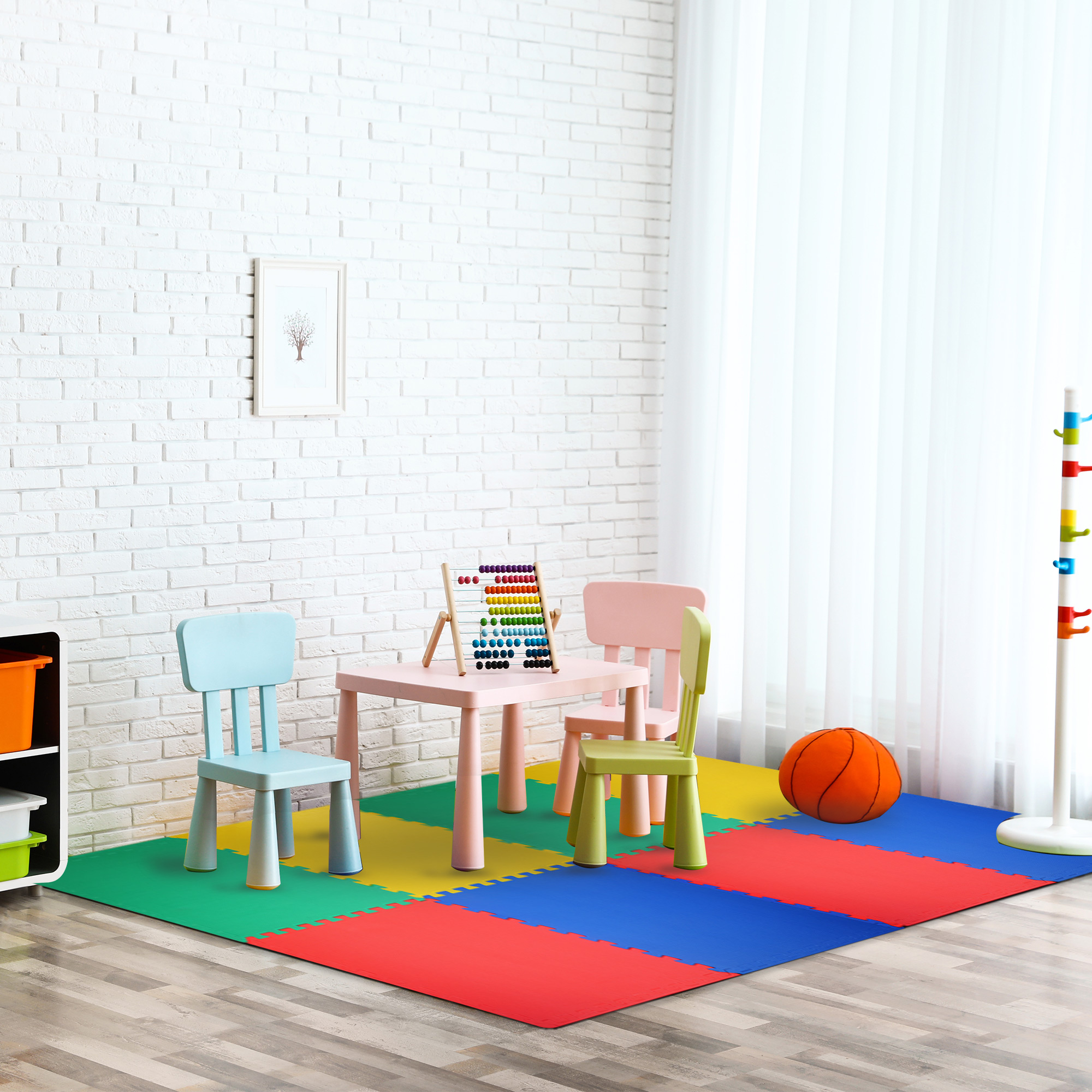 Puzzlematte 8 tlg. Spielmatte Bodenmatte Turnmatte Kinderteppich Bunt