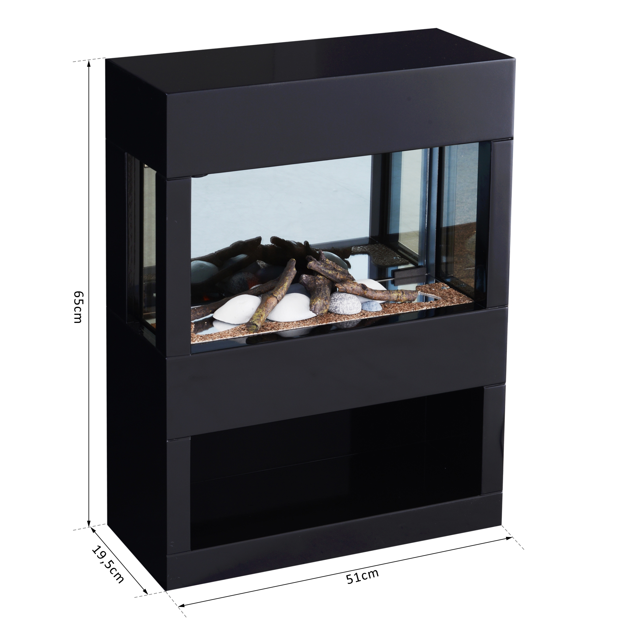 HOMCOM Elektroheizung Standkamin Elektrokamin Kaminofen Fernbedienung 2