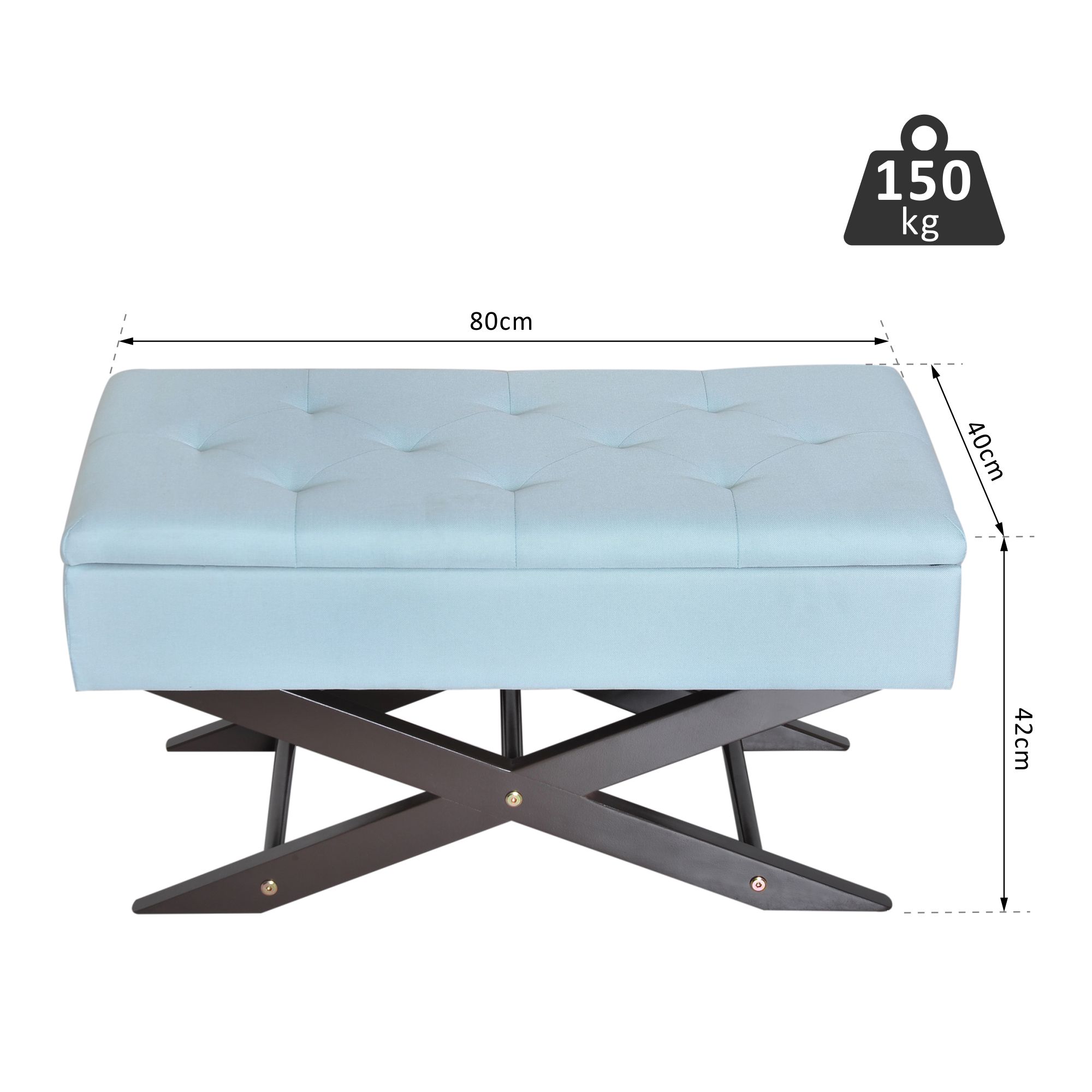 Lagerstuhl Sitzbank Aufbewahrungshocker Polsterbank Fußhocker Grau