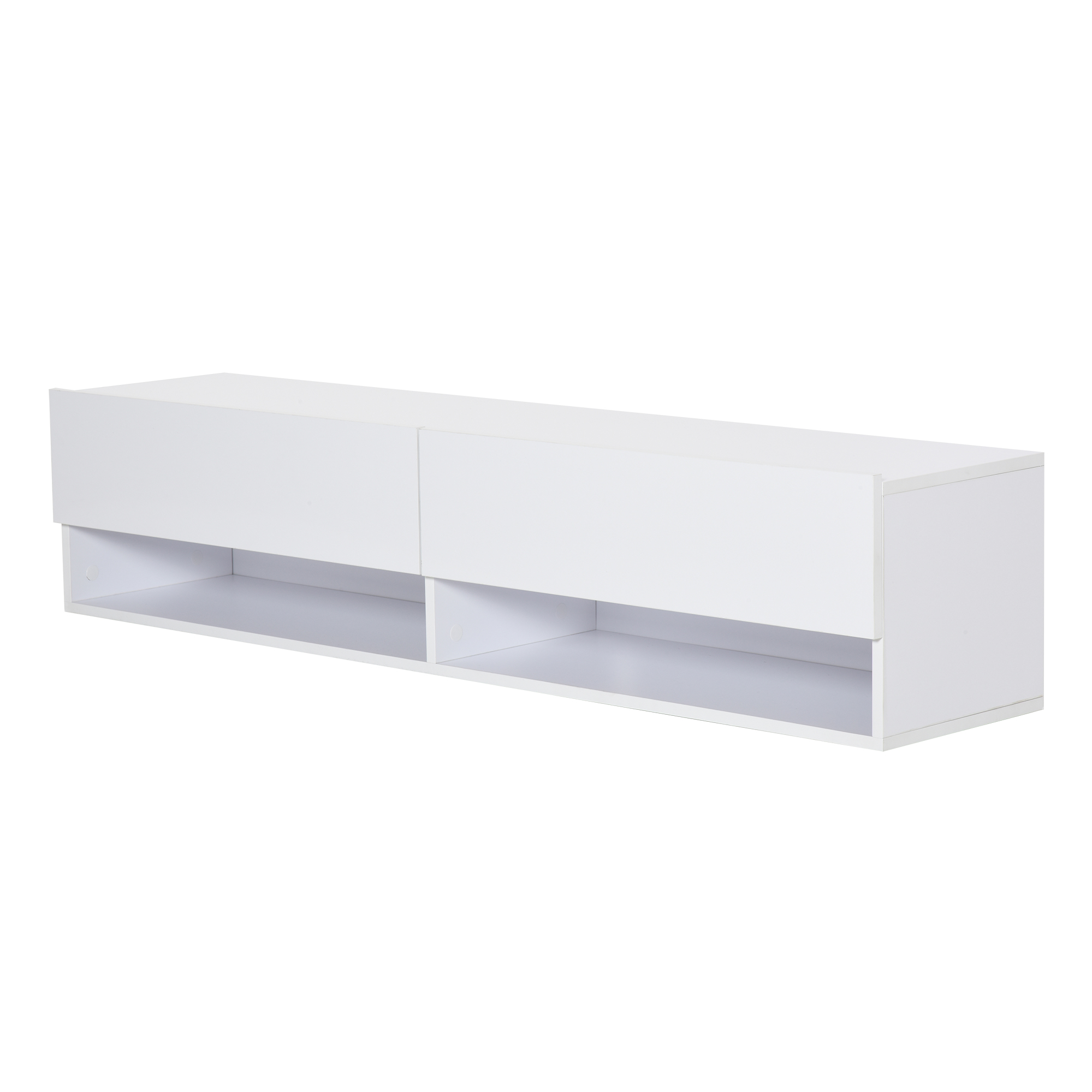 TV Schrank Lowboard Hängeschrank Wandschrank mit Schubladen Weiß | eBay