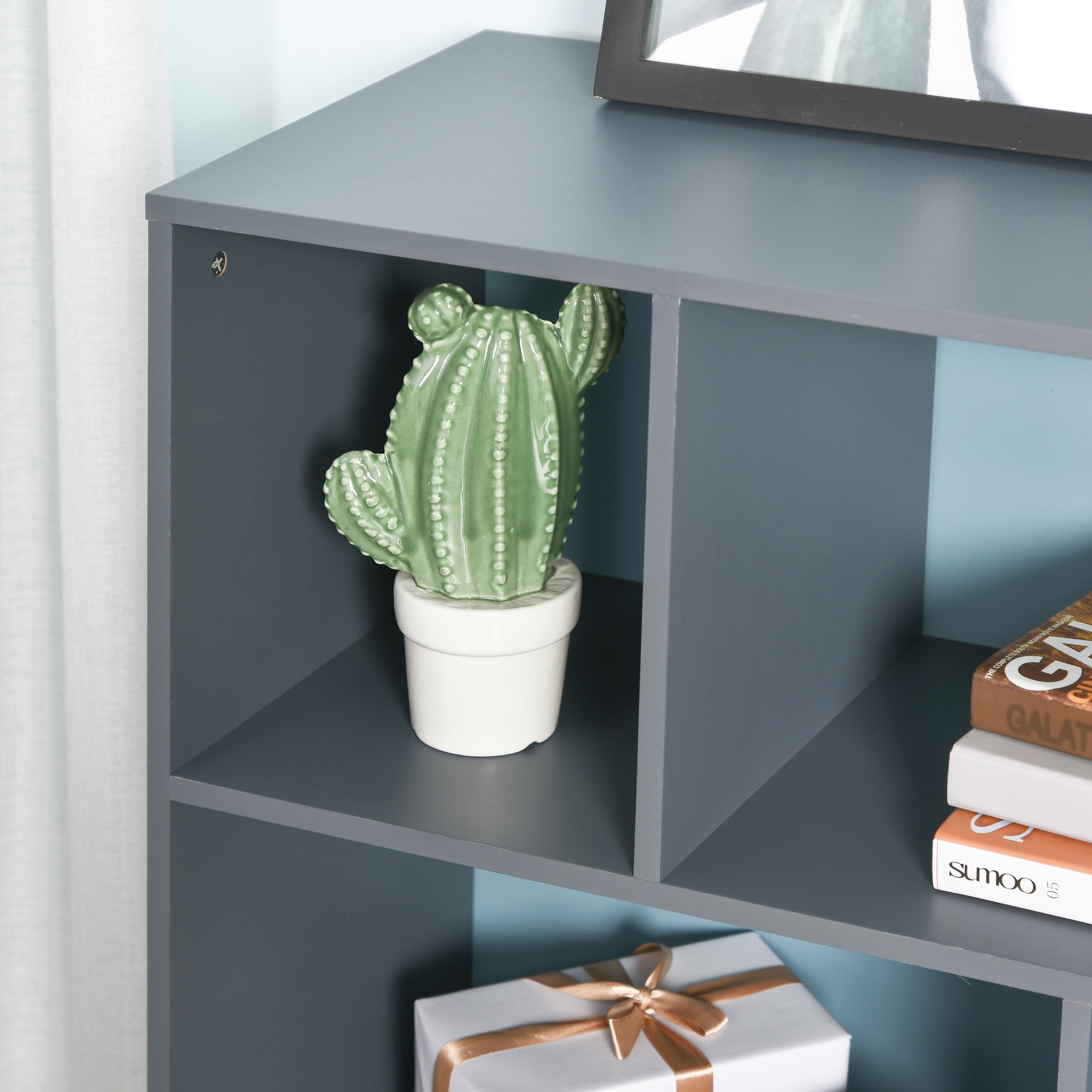 Bücherregal Standregal Aufbewahrungregal Bücherschrank mit 2 Schubladen