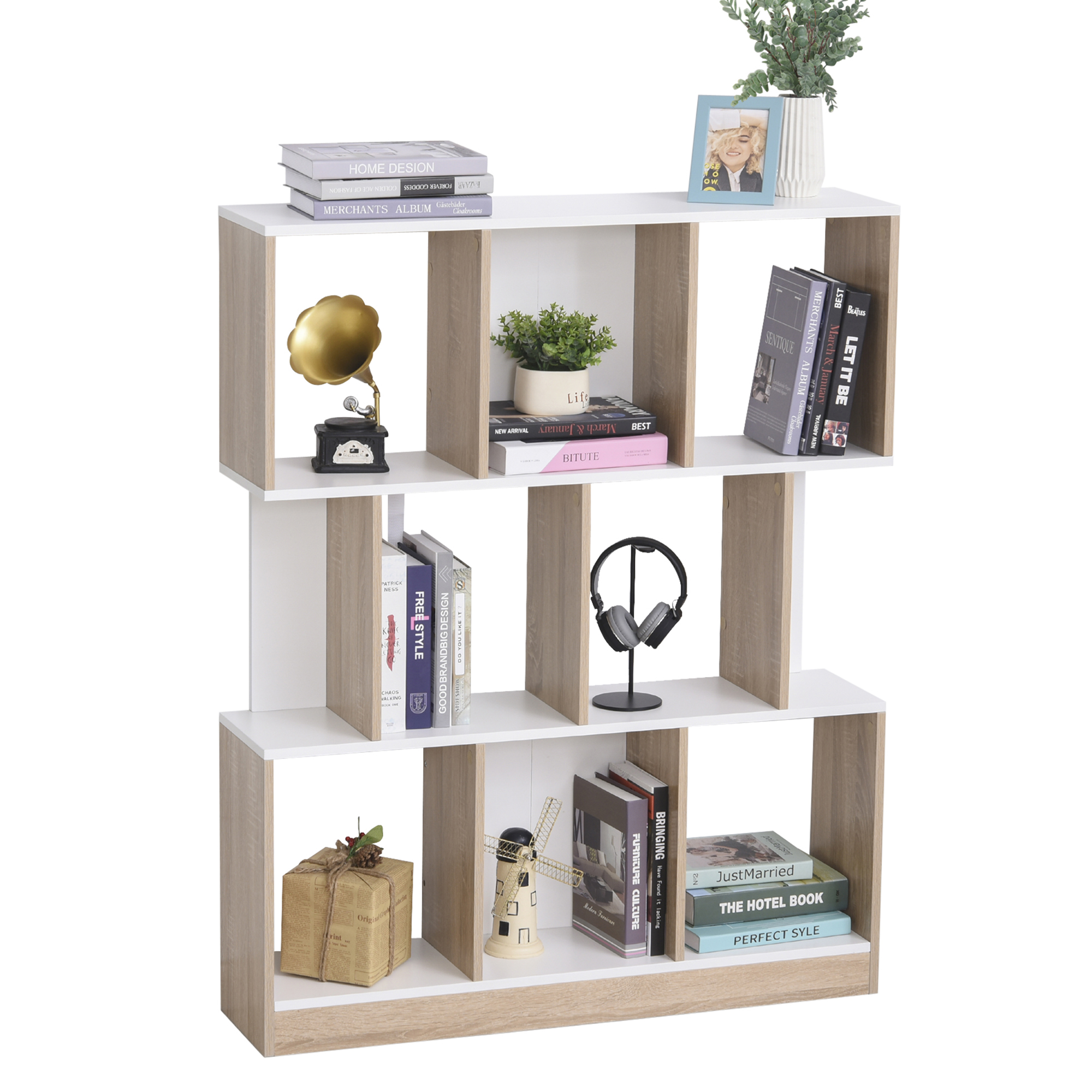 HOMCOM Bücherregal Standregal Büroregal Aktenregal MDF 100x30x124cm 2