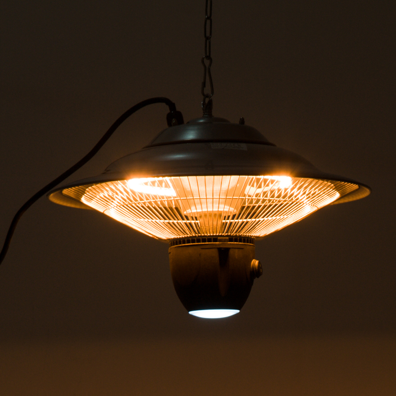 Outsunny Deckenheizstrahler Heizstrahler 1500W mit LED Terrassen Alu