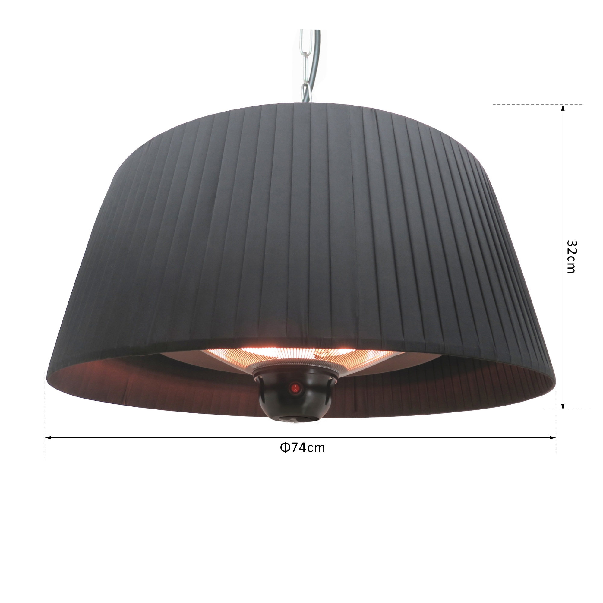 Deckenheizstrahler Elektrisch Heizstrahler 1800W mit Kette Terrassen