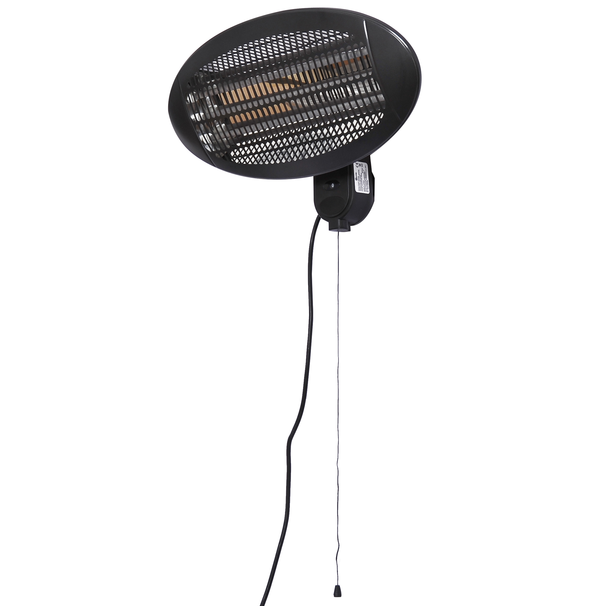 Heizstrahler Terrassenheizer Quartz elektrisch Wandmontage 650W/1300W