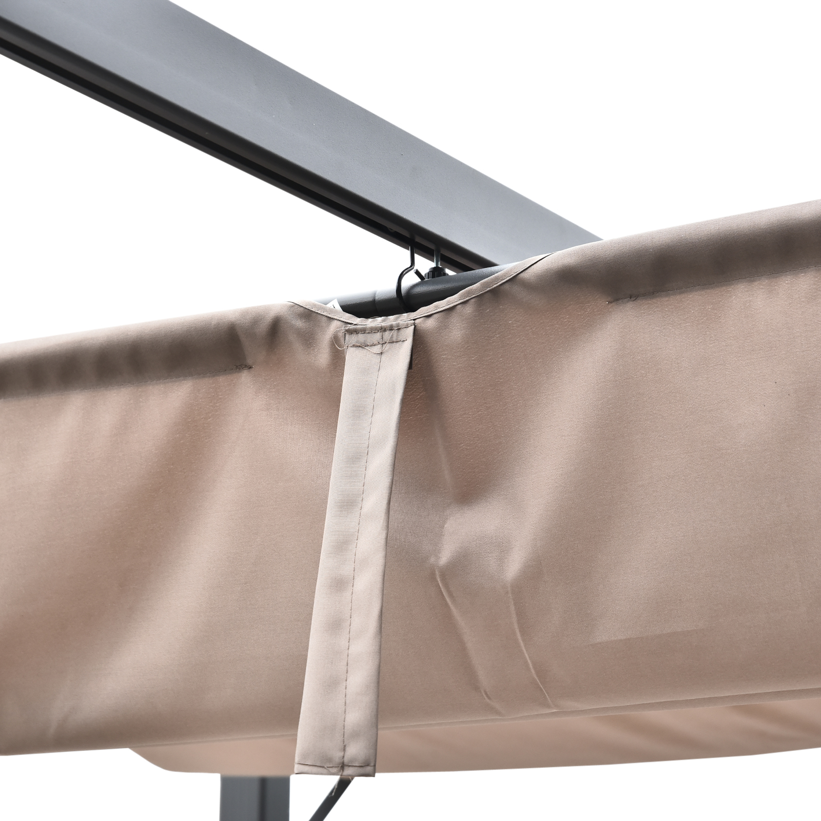 Outsunny Pergola Pavillon Überdachung mit Schiebedach Garten 3x3m Alu