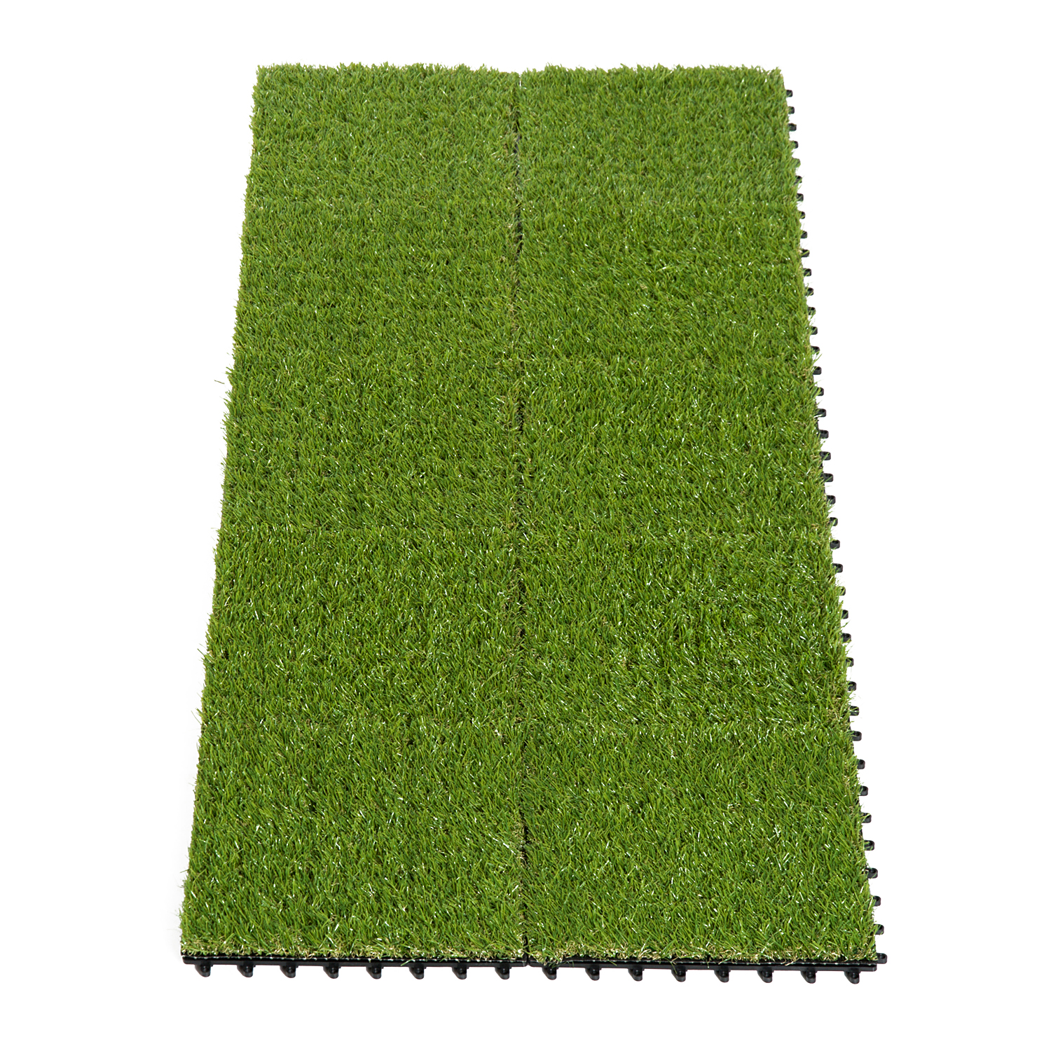 Outsunny 10er Terrassenfliesen Set Kunstrasen Grasmatte Bodenfliese