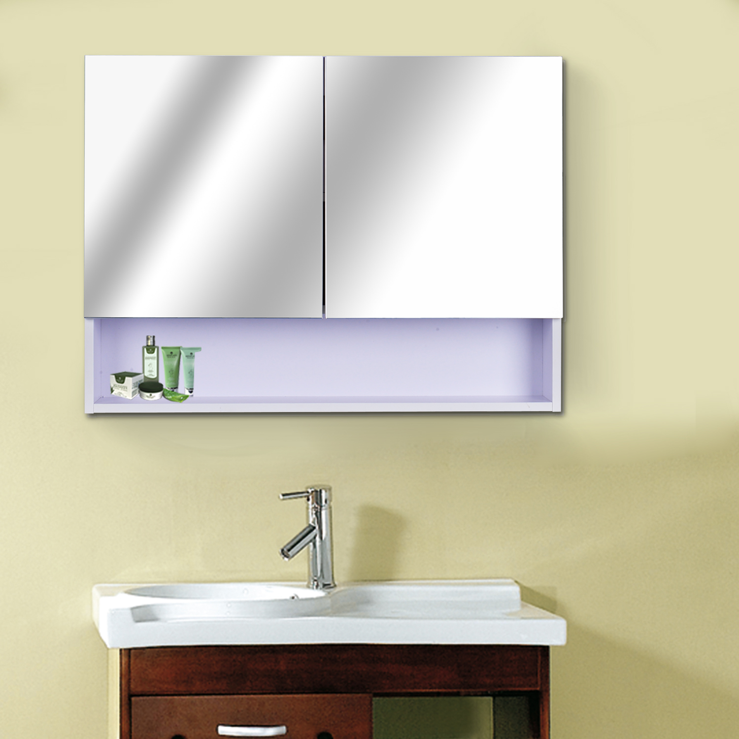 LED Spiegelschrank Badspiegel Lichtspiegel Badschrank Badezimmerspiegel