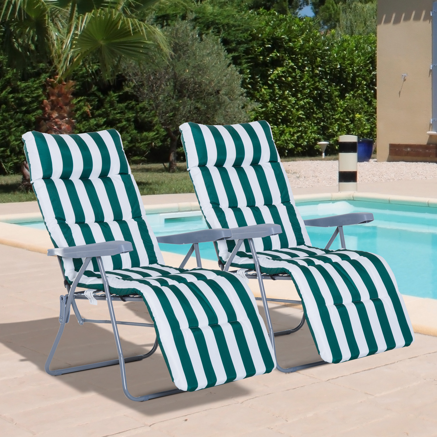 SDRAIO PIEGHEVOLE ALLUMINIO MARE GIARDINO LETTINO PRENDISOLE BRACCIOLI SEDIA NEW