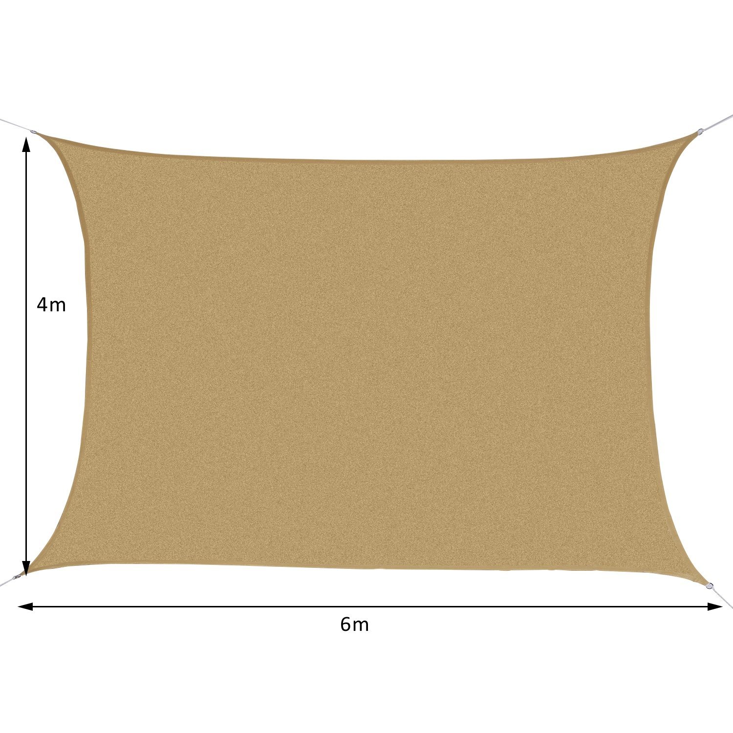 Cortile Colore Sabbia per Esterni Giardino AXT SHADE Tenda a Vela Impermeabile Quadrato 2 x 2m Parasole e Protezione Raggi UV