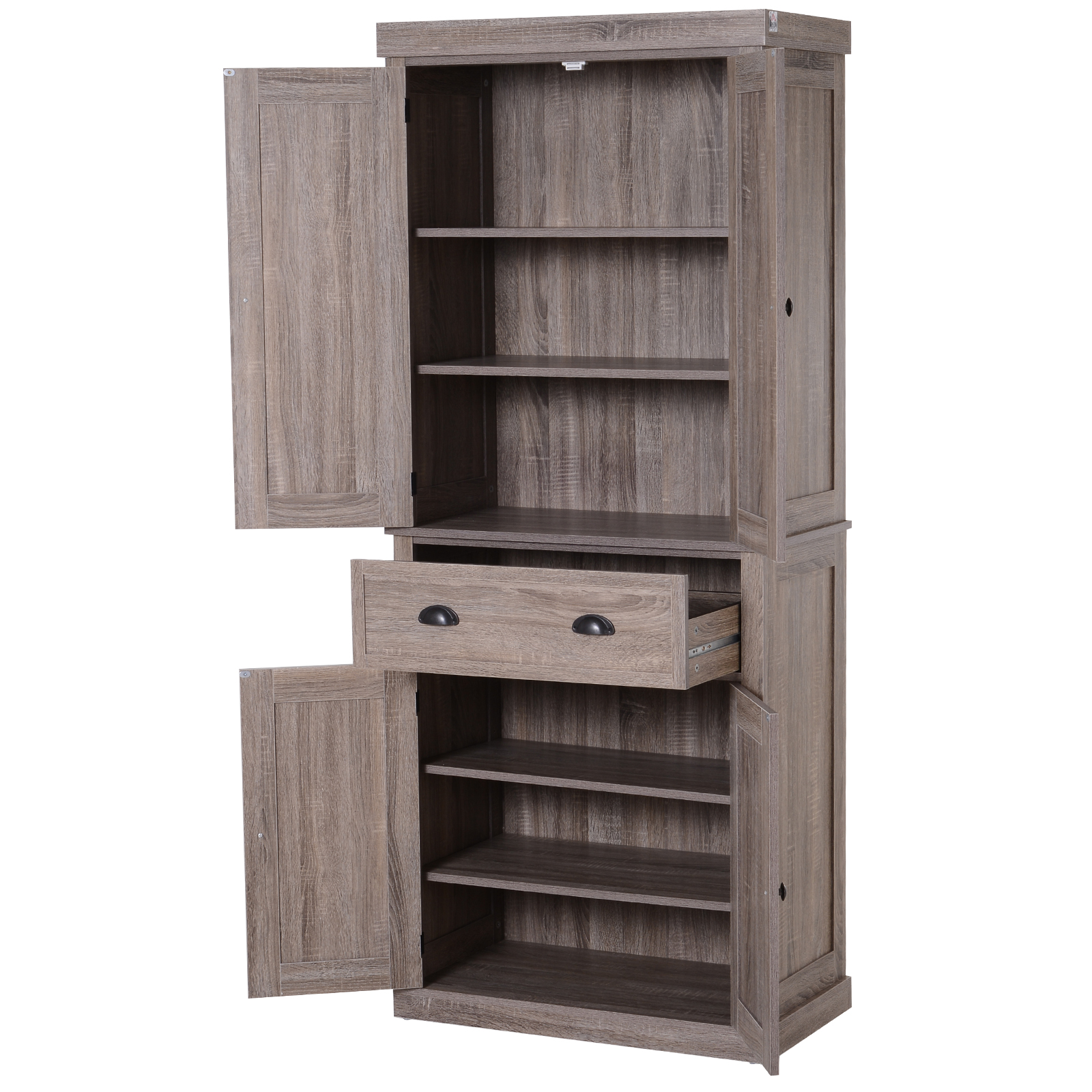 Traditional Kitchen Cabinet with Enclosed Storage Space MDF Board w/ 2