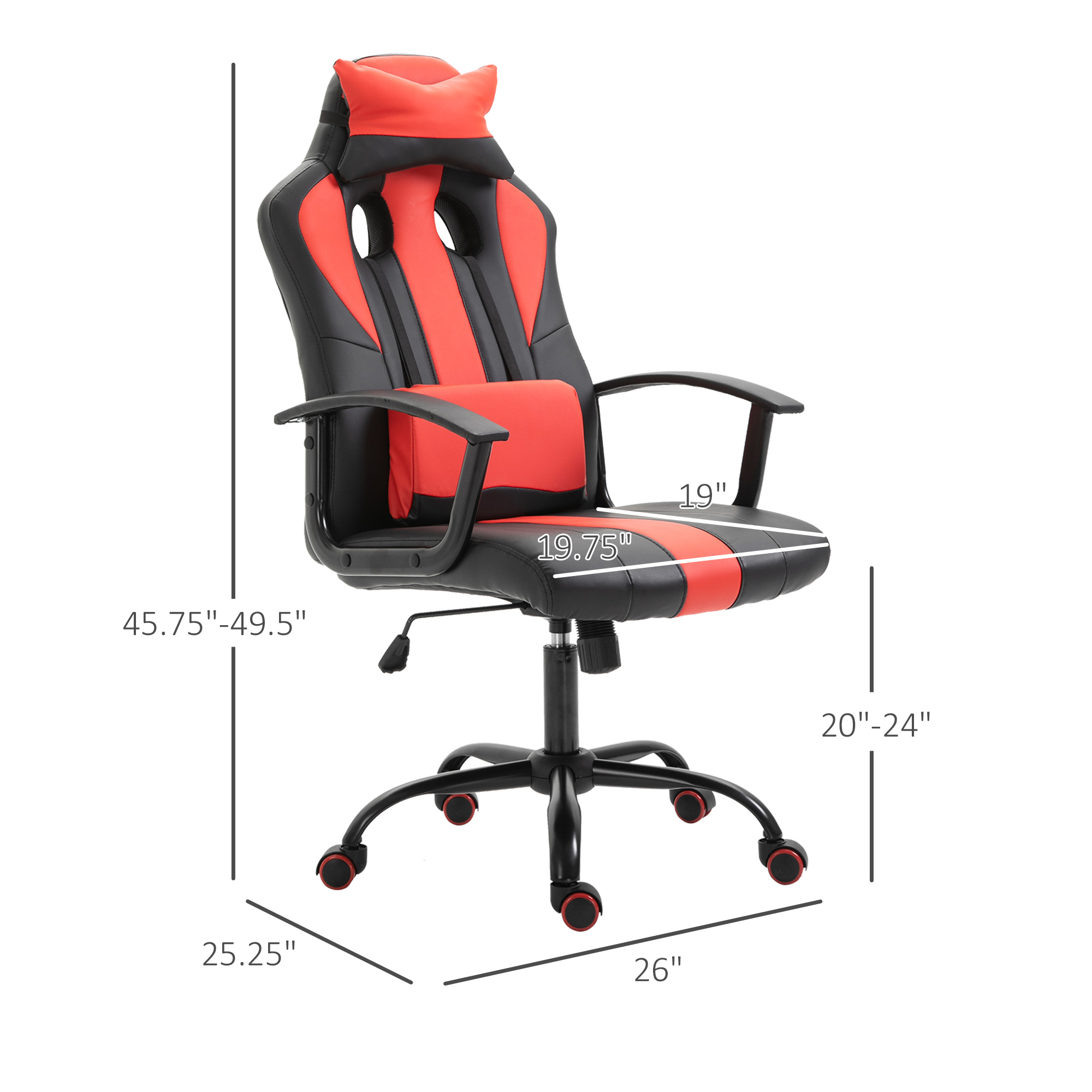 High Back Ergonomic Gaming Chair Swivel Computer Seat Lumbar Support eBay