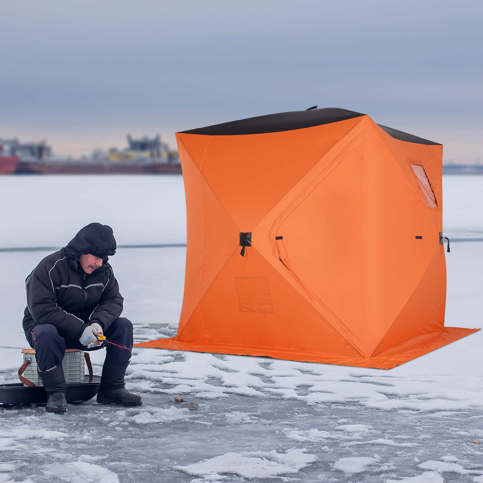 Portable 4Person Ice Fishing Tent Shelter