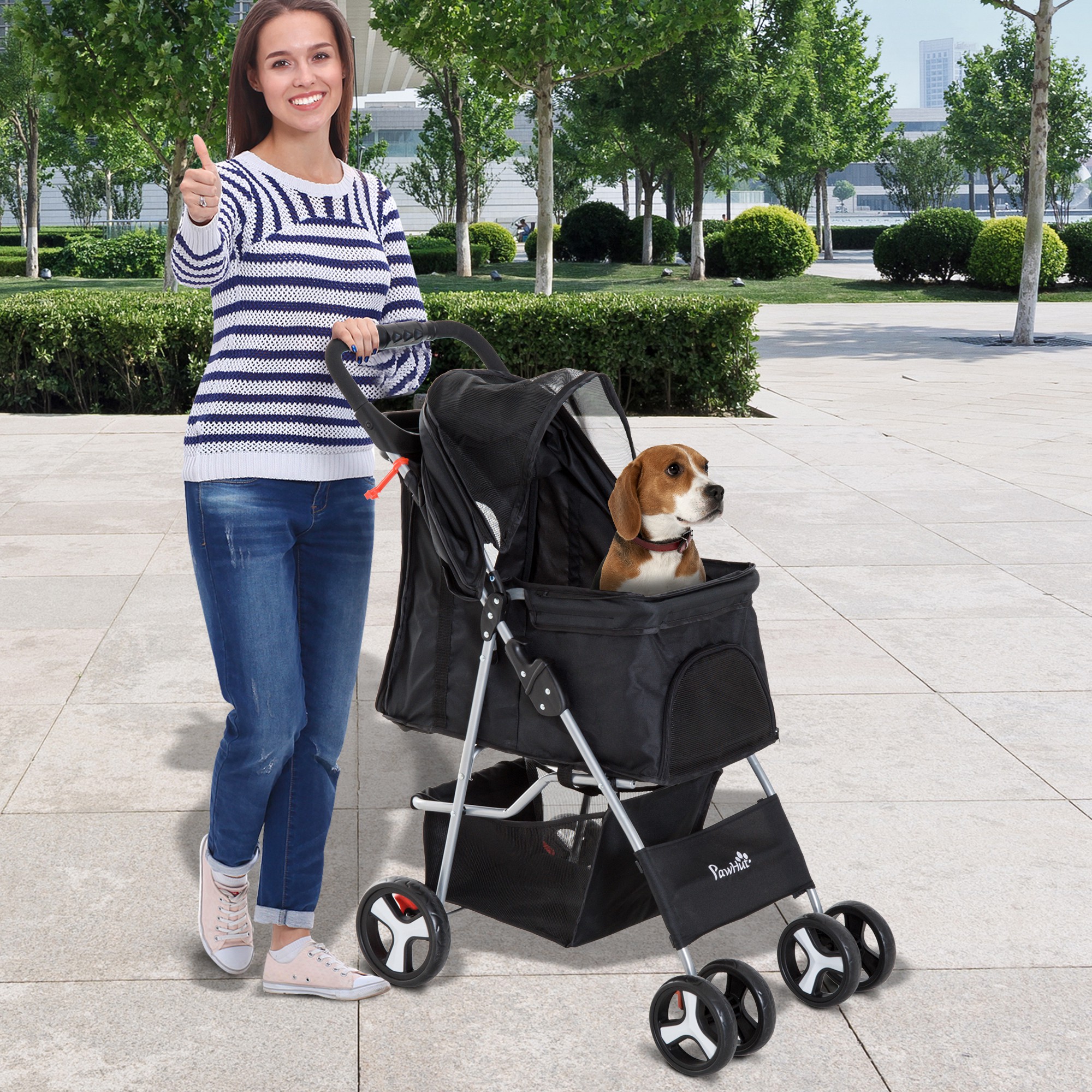 pawhut pet stroller
