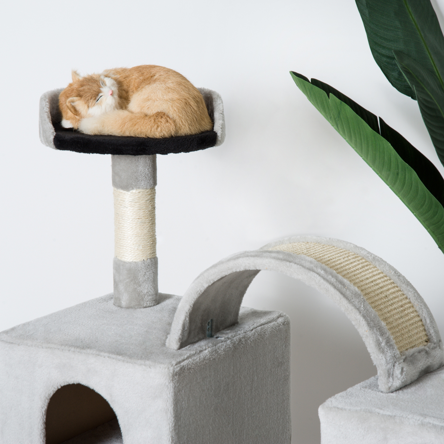 Multi Level Cat Scratcher Tree Condo Kitten House Post Bed Toys Cat