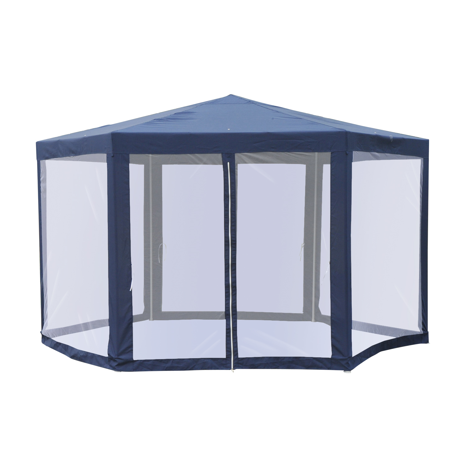 Φ13' Hexagon Gazebo Garden Sunshade Pavilion Outdoor Events w/ Mosquito