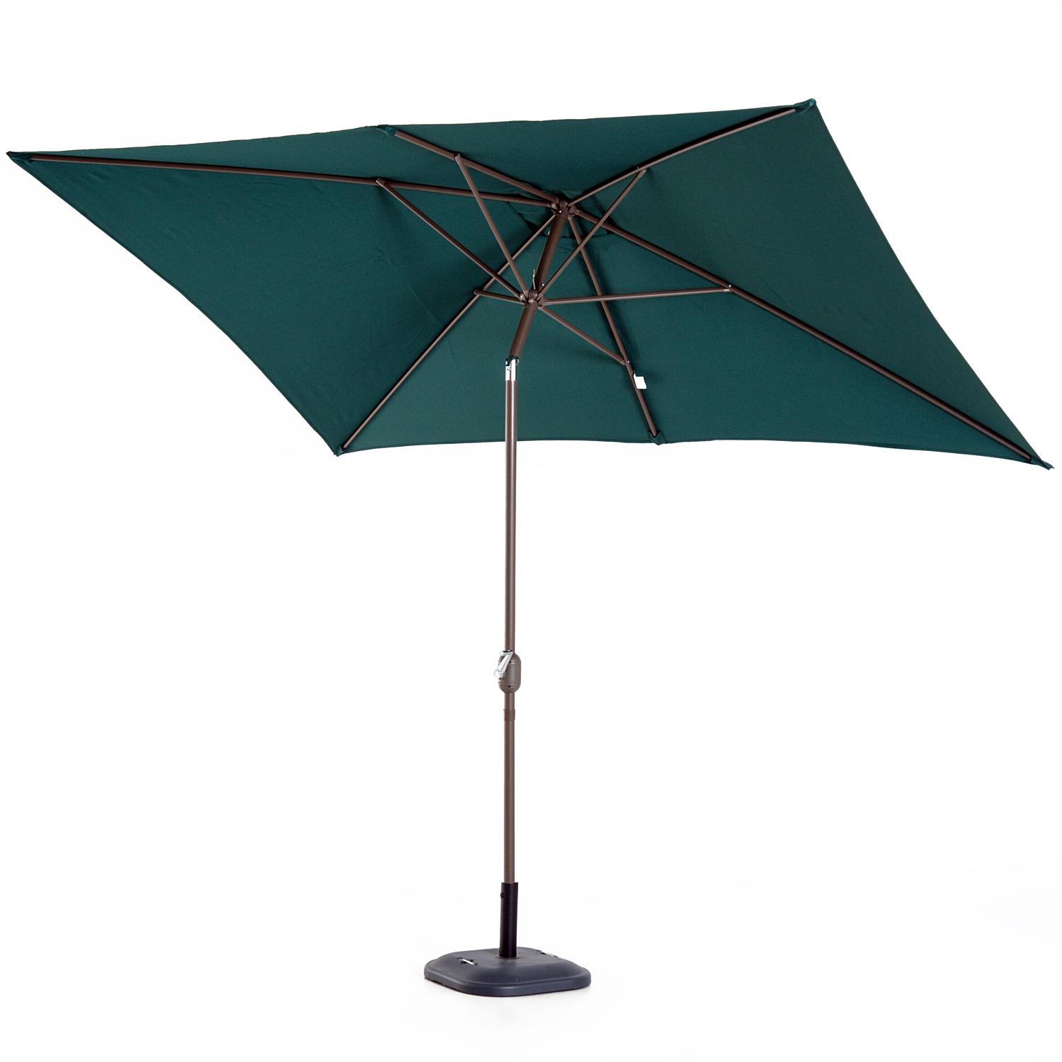 Outsunny 6.5x10ft Rectangle Market Parasol Patio Sun Umbrella Tilt