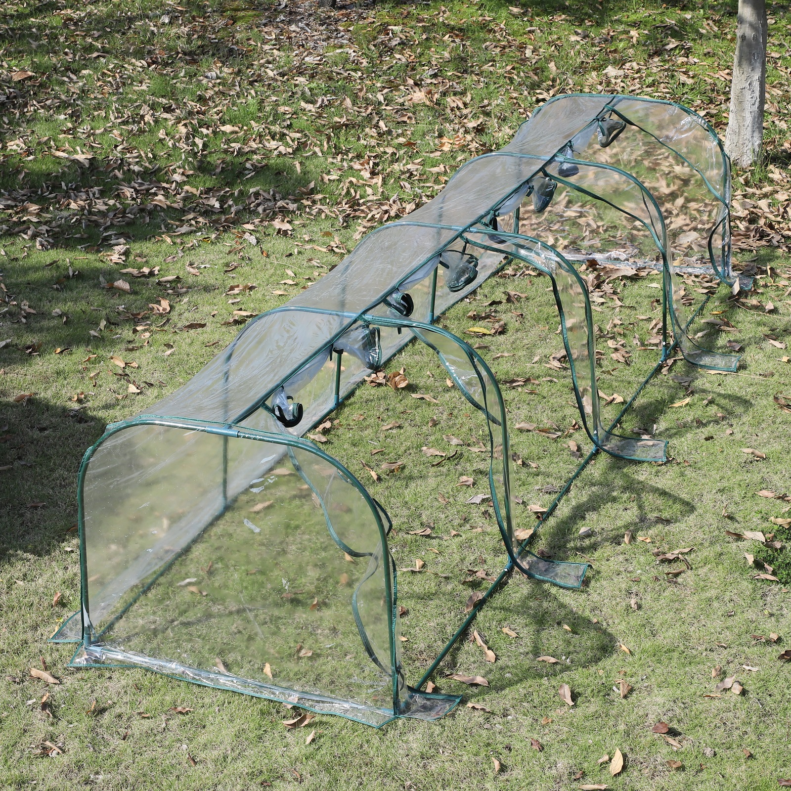 Large Transparent PVC Tunnel Greenhouse Green Grow House Steel eBay