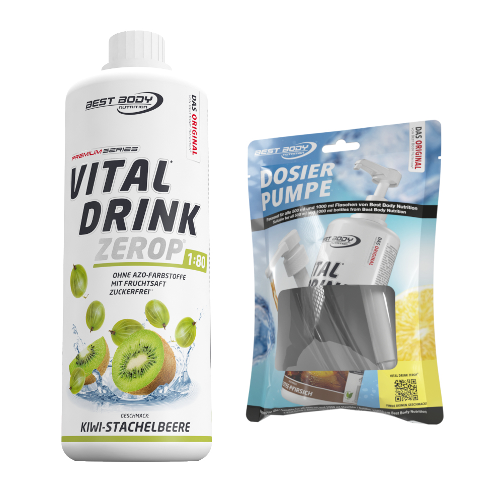 1L Vital Drink Zerop von Best Body Nutrition gratis Dosierpumpe