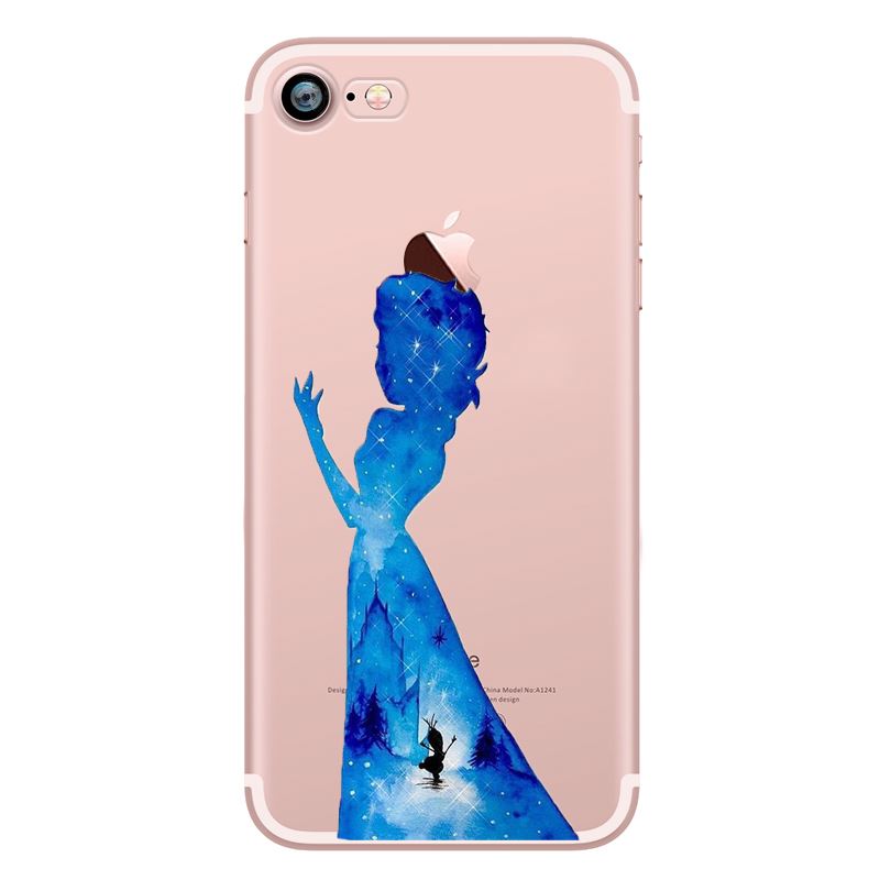WATERCOLOUR DISNEY PRINCESS CARTOON TPU GEL BACK CASE FOR IPHONE X 8 8+ 7 7+ 6S - Picture 8 of 18