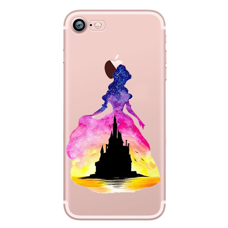 WATERCOLOUR DISNEY PRINCESS CARTOON TPU GEL BACK CASE FOR IPHONE X 8 8+ 7 7+ 6S - Picture 6 of 18