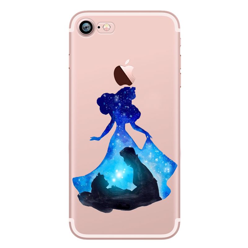 WATERCOLOUR DISNEY PRINCESS CARTOON TPU GEL BACK CASE FOR IPHONE X 8 8+ 7 7+ 6S - Picture 4 of 18