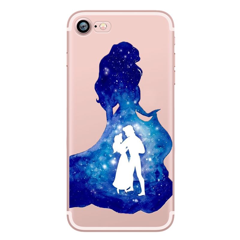WATERCOLOUR DISNEY PRINCESS CARTOON TPU GEL BACK CASE FOR IPHONE X 8 8+ 7 7+ 6S - Picture 15 of 18