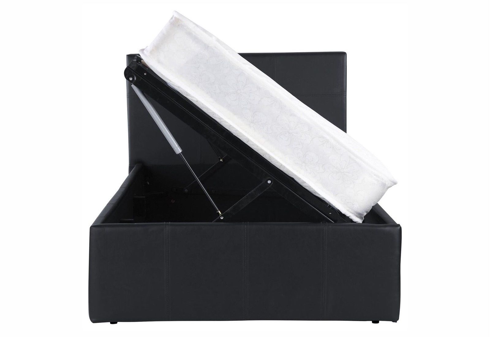 OTTOMAN SIDE LIFT BED GAS LIFT STORAGE BED FAUX LEATHER 3FT 4FT 4FT6