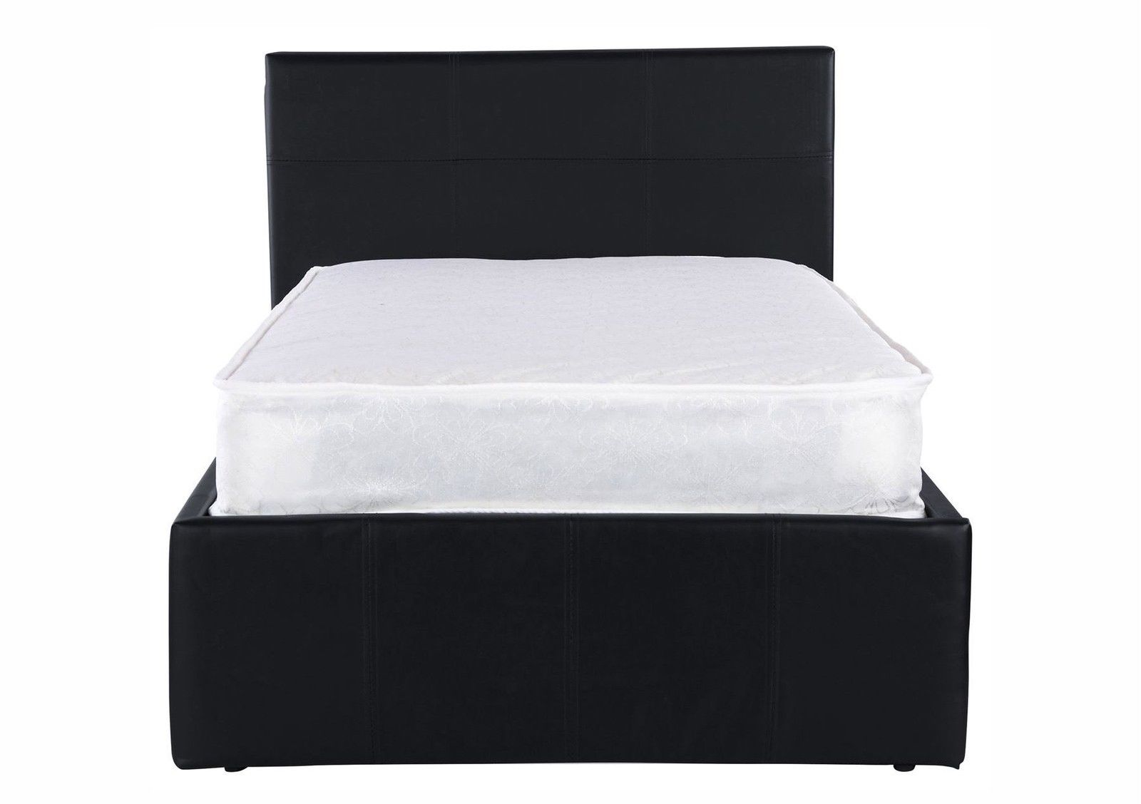 OTTOMAN SIDE LIFT BED GAS LIFT STORAGE BED FAUX LEATHER 3FT 4FT 4FT6