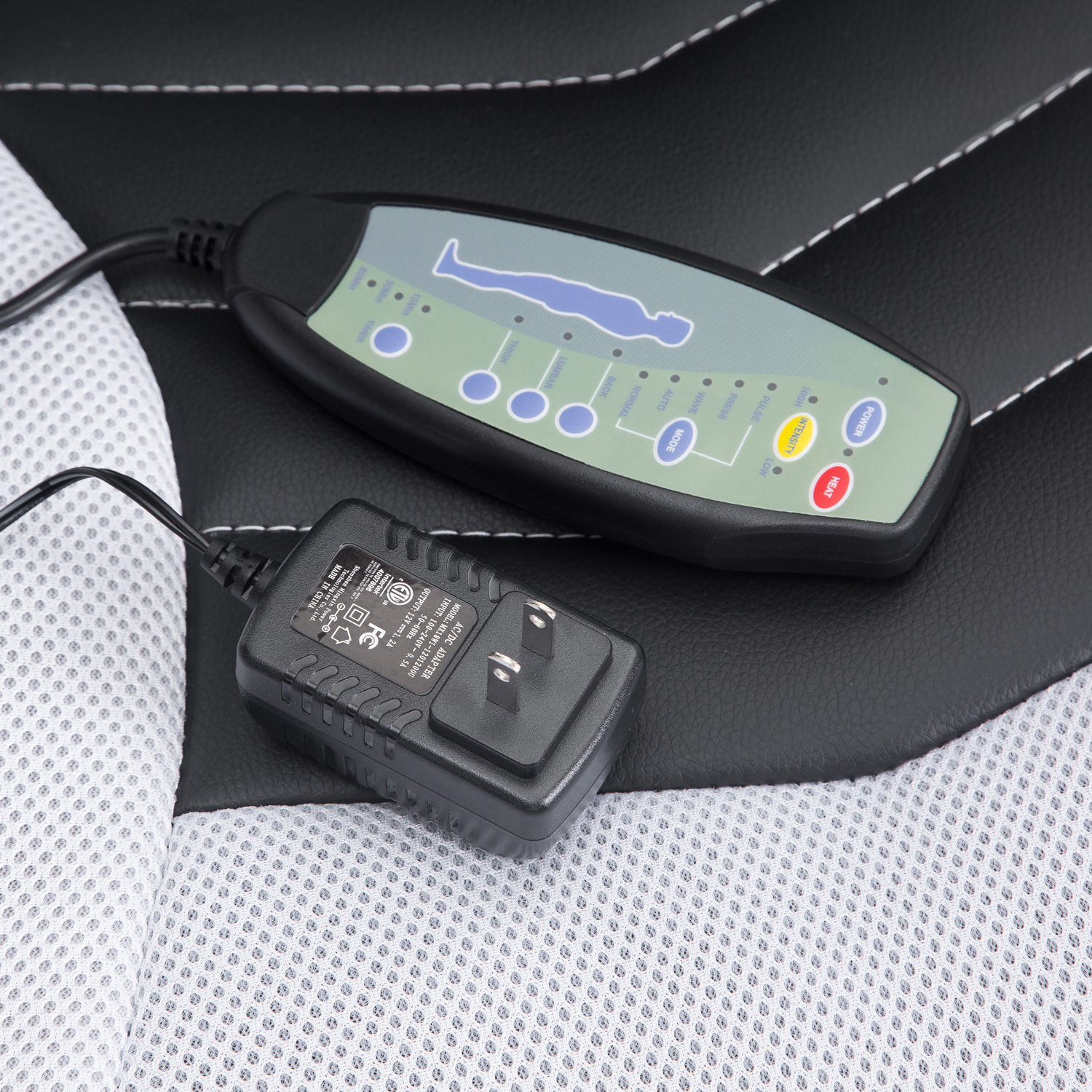 Office Ergomomic Heated Vibrating Massage Chair PU Leather  Swivel Computer Seat