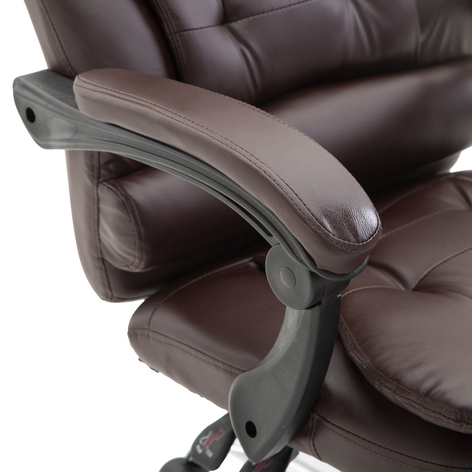 Executive Style Reclining Office Napping Chair PU Leather W