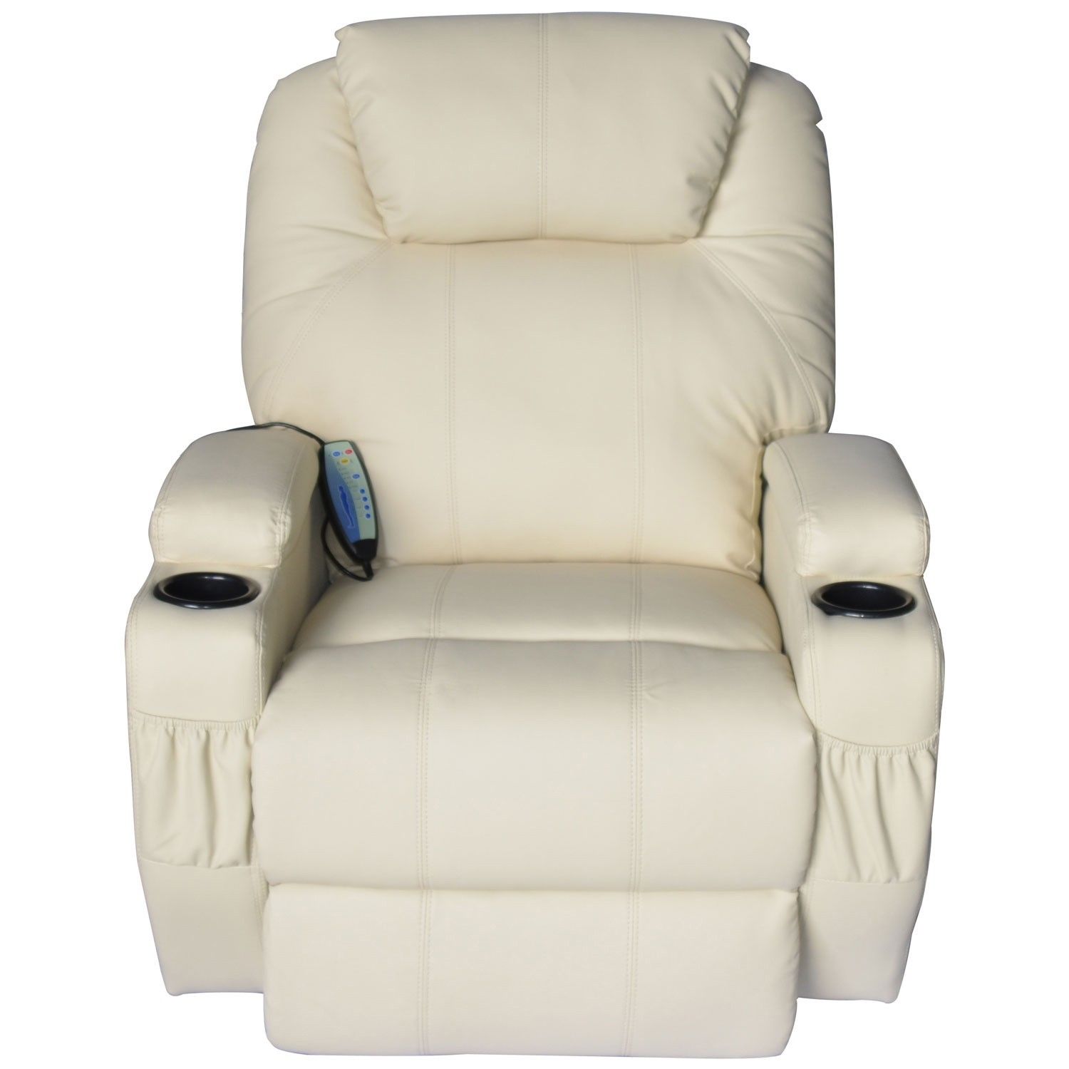 homcom deluxe heated vibrating pu leather massage recliner chair