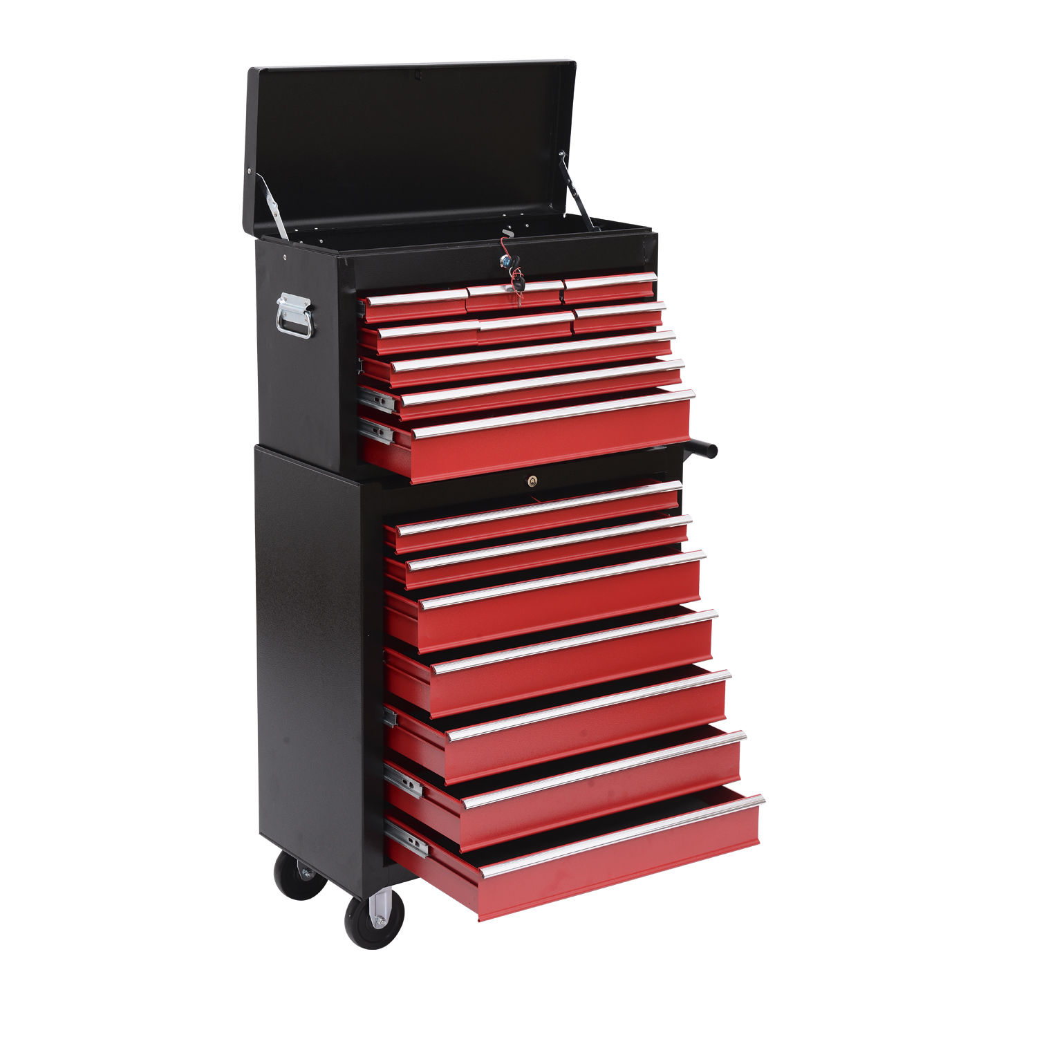 Rolling Toolbox Tool Cart Chest Box 16 Drawers Storage