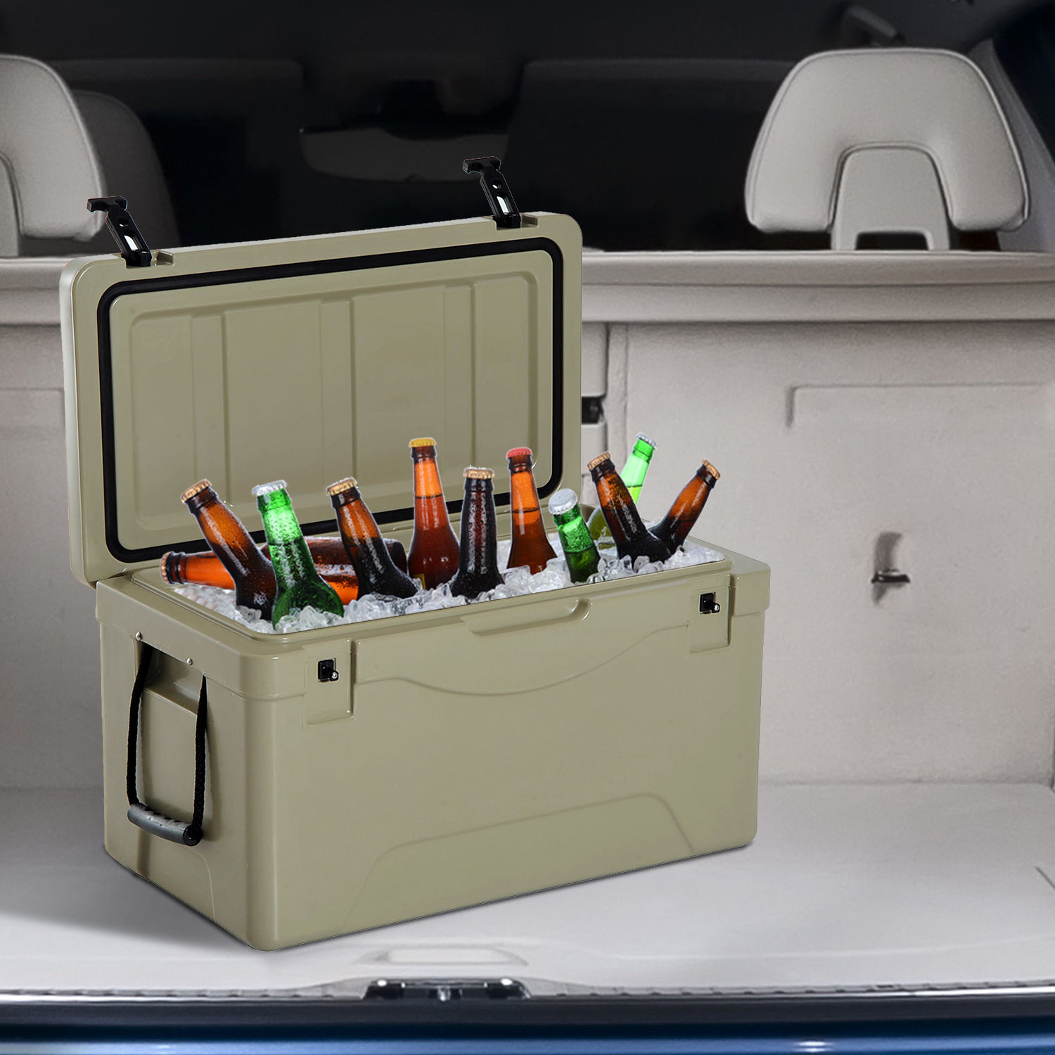 Food Rotomolded Cooler Ice Chest Box Cold Drinks Camping Hiking w/ Handle eBay