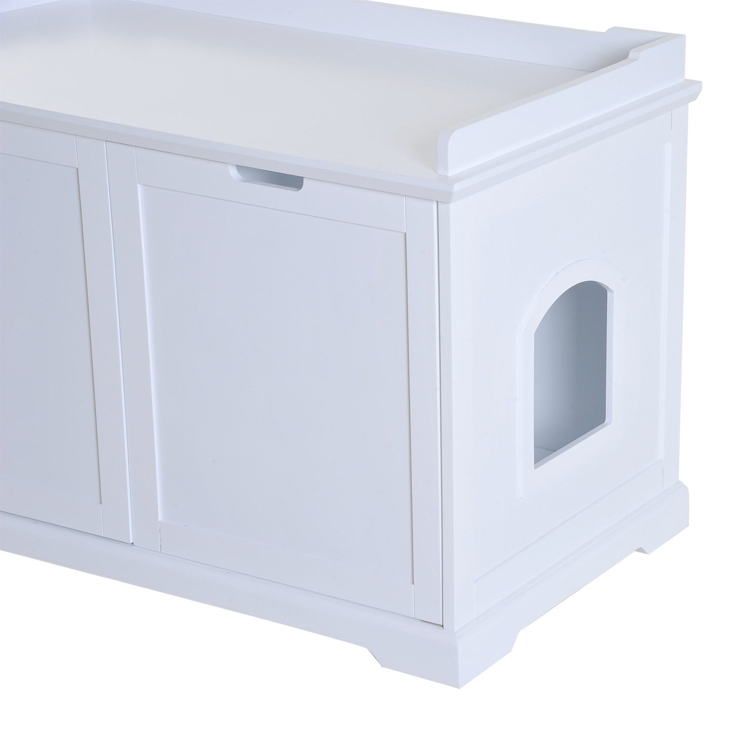 Cat Hidden Litter Box Enclosure Bench Hall End Table Pet Kitty Wood eBay